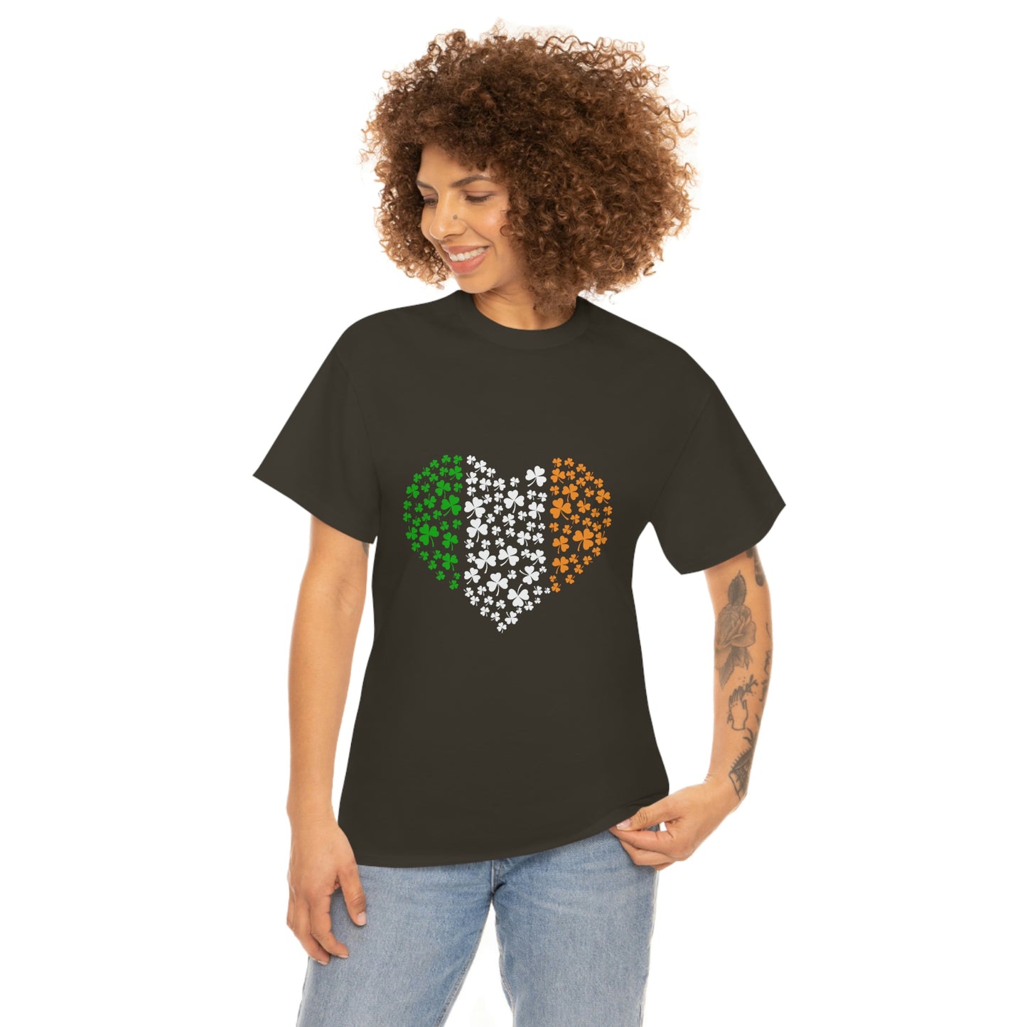 Irish Flag Hearts Unisex Cotton T-shirt