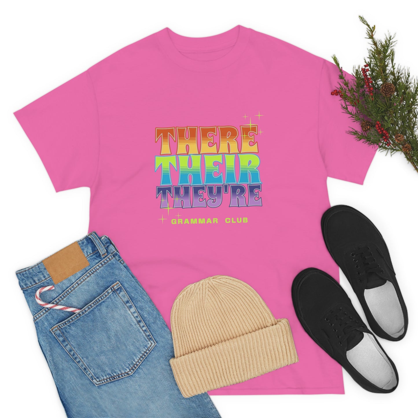 There Their They're Grammar Club Unisex Cotton T-shirt