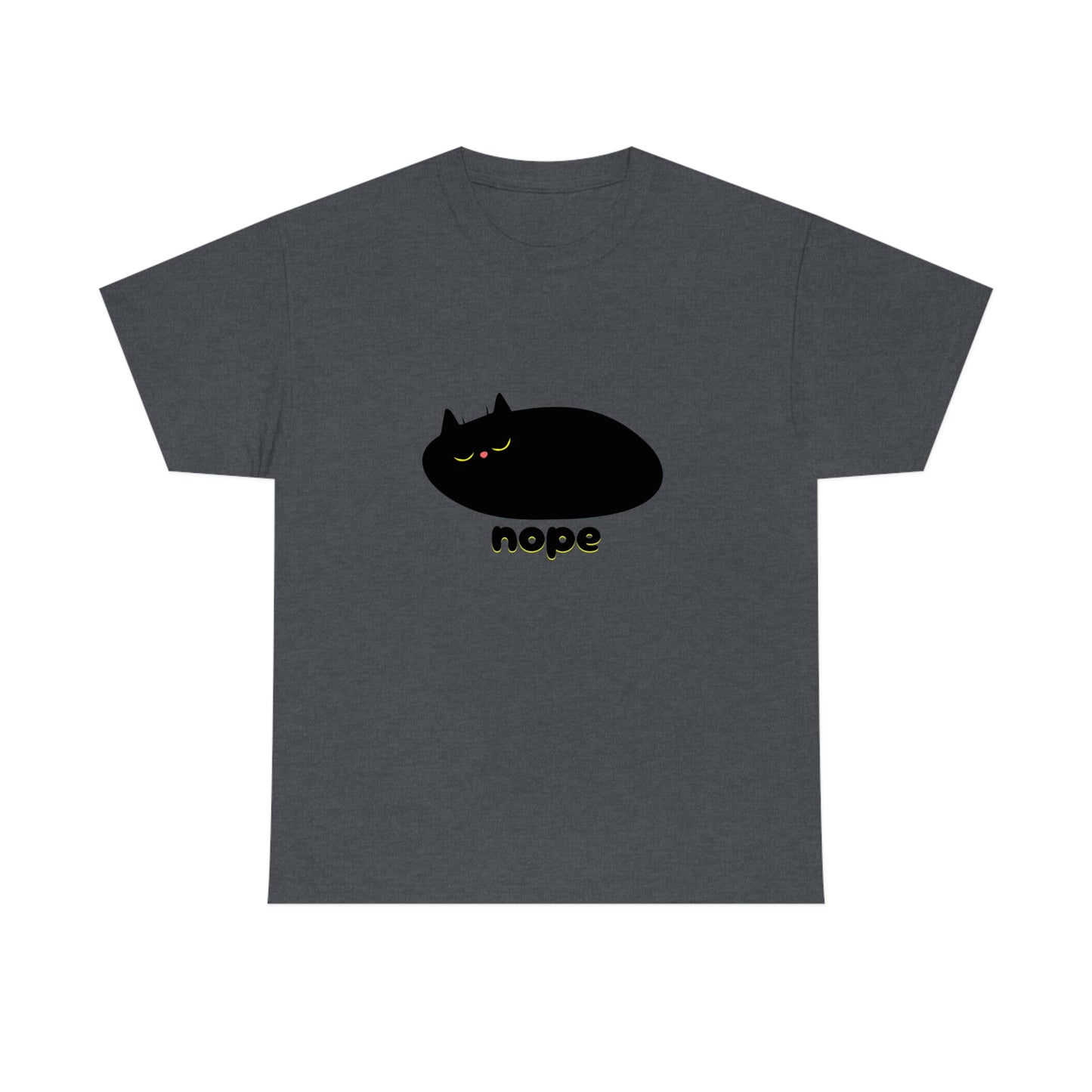 Nope Cat Unisex Cotton T-shirt