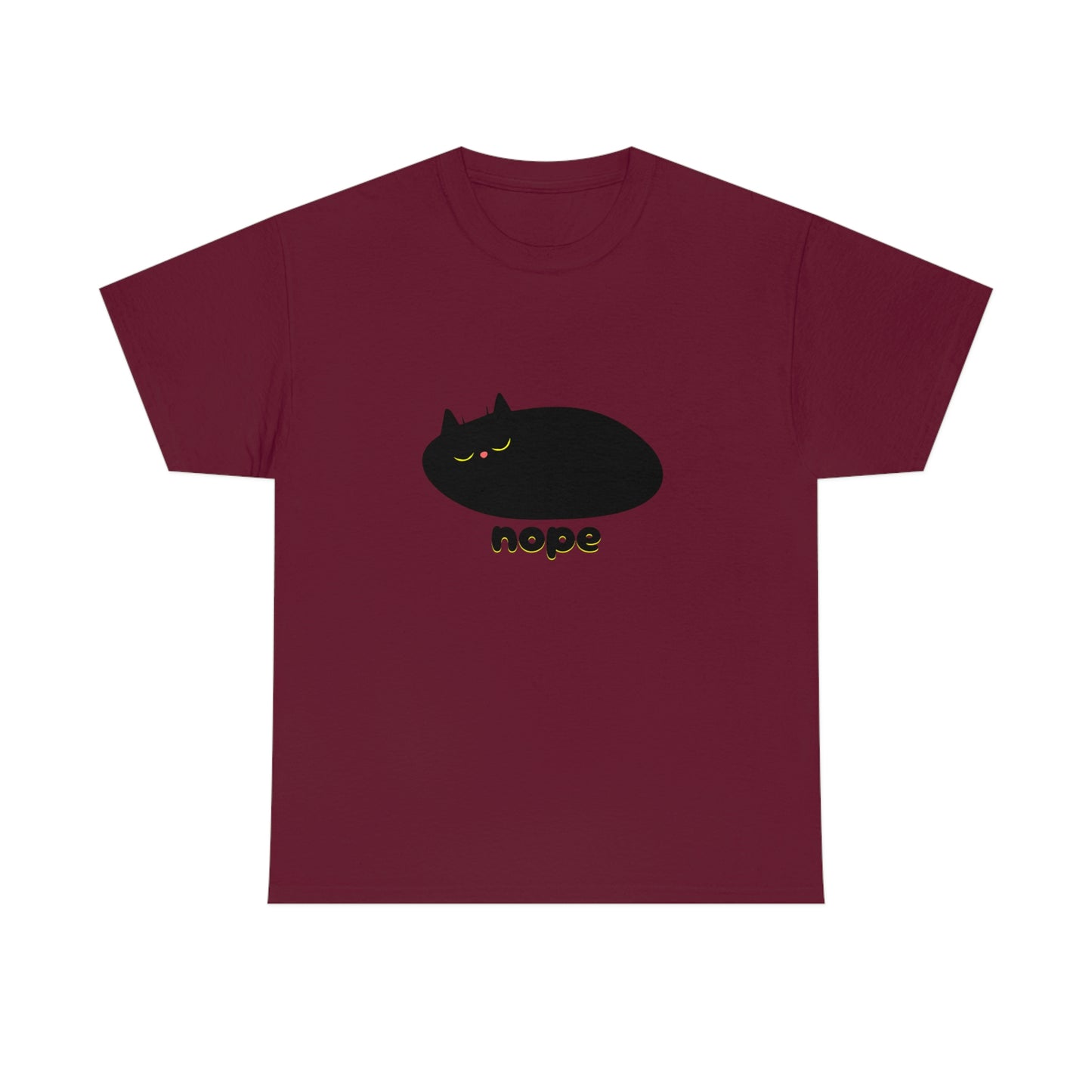 Nope Cat Unisex Cotton T-shirt