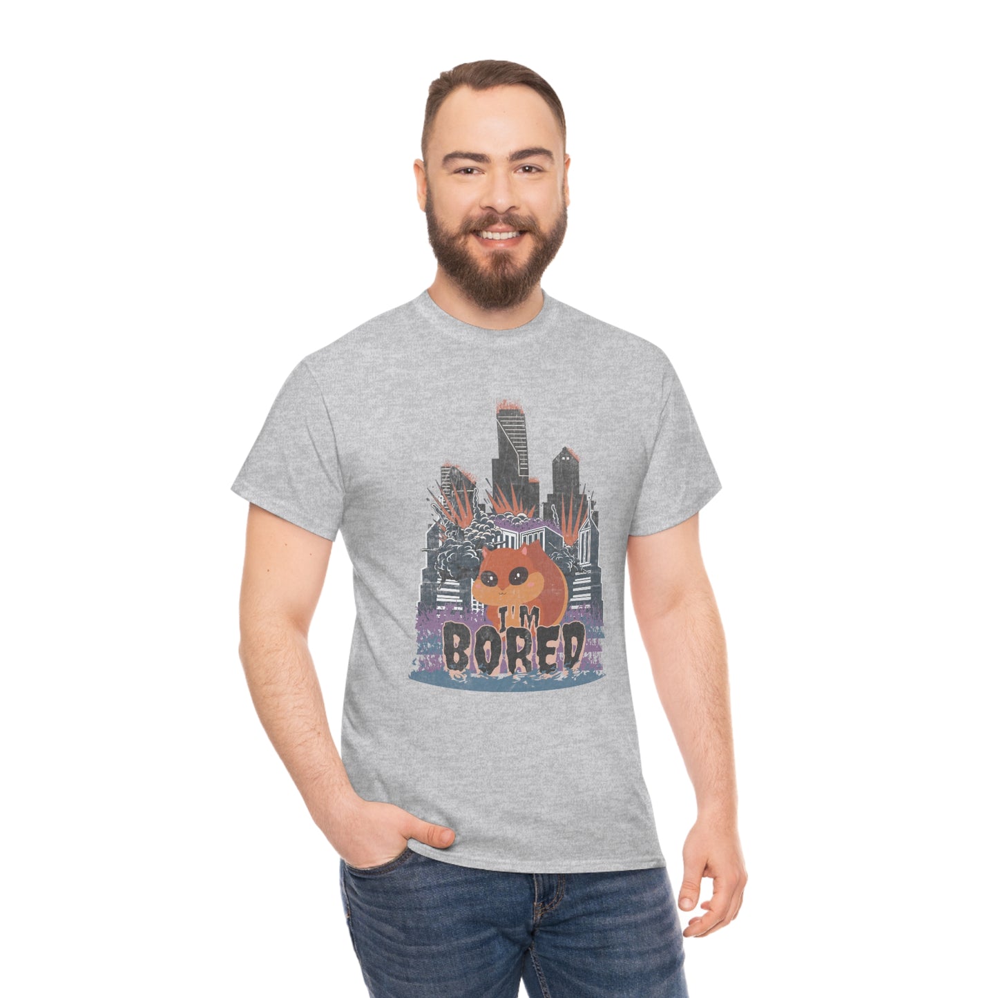 Bored Squirrel Unisex Cotton T-shirt