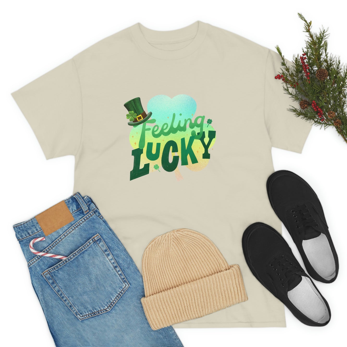 Feeling Lucky Unisex Cotton T-shirt