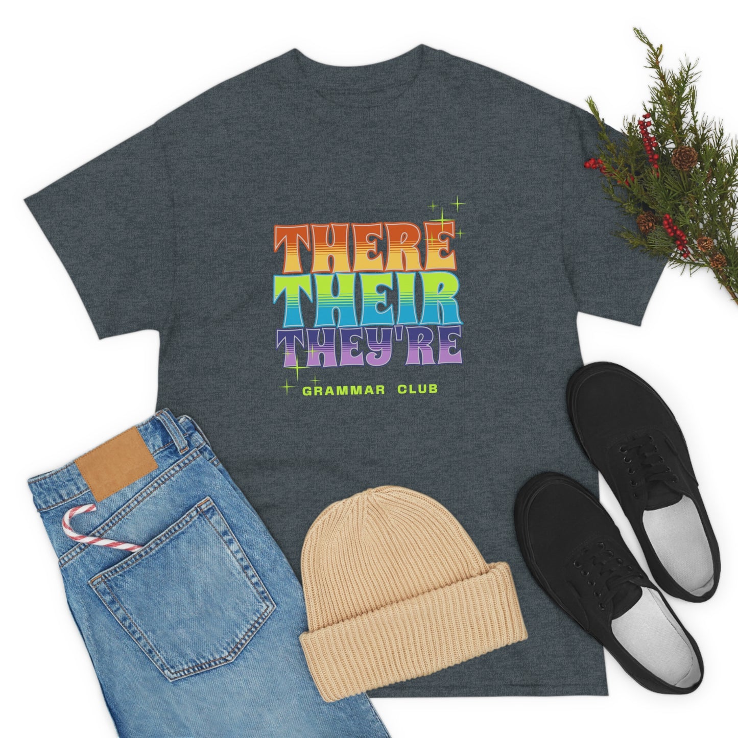 There Their They're Grammar Club Unisex Cotton T-shirt