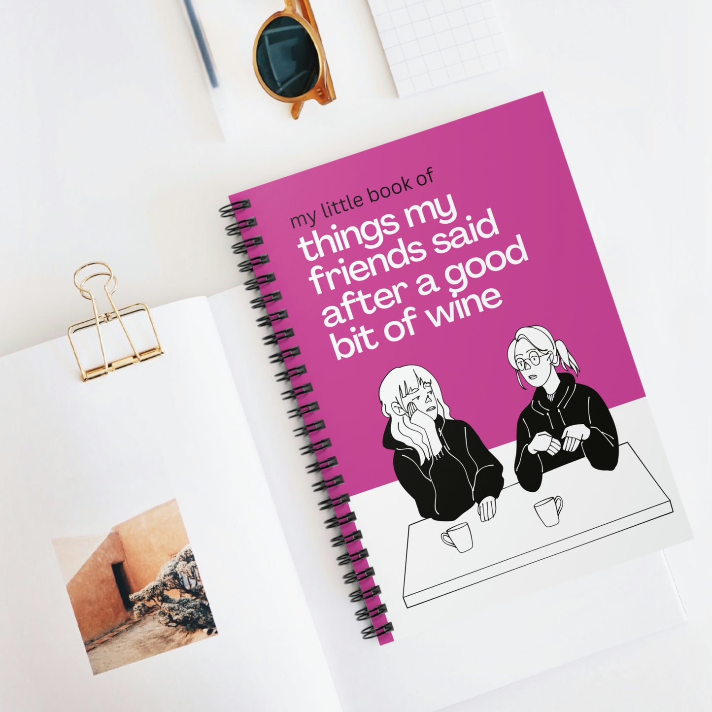 Bit of Wine Spiral Notebook - Ruled Line