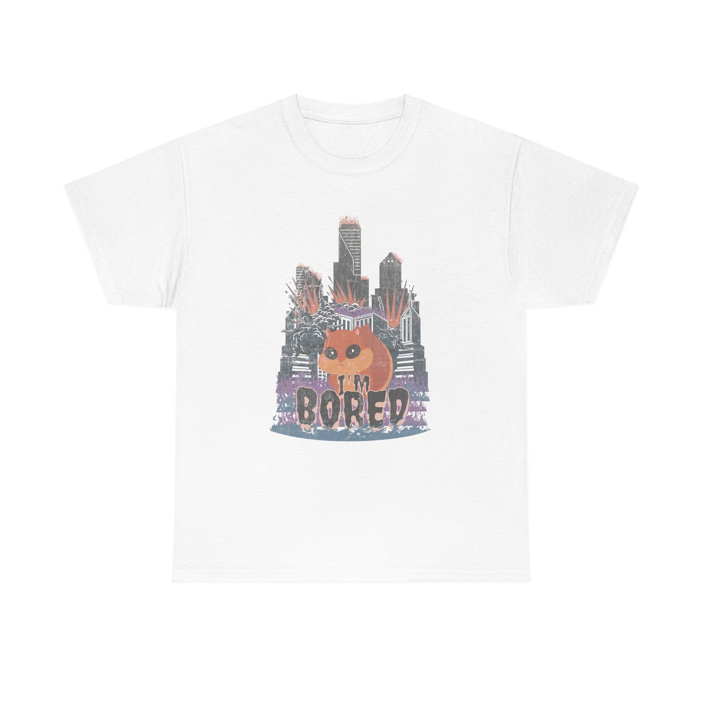 Bored Squirrel Unisex Cotton T-shirt