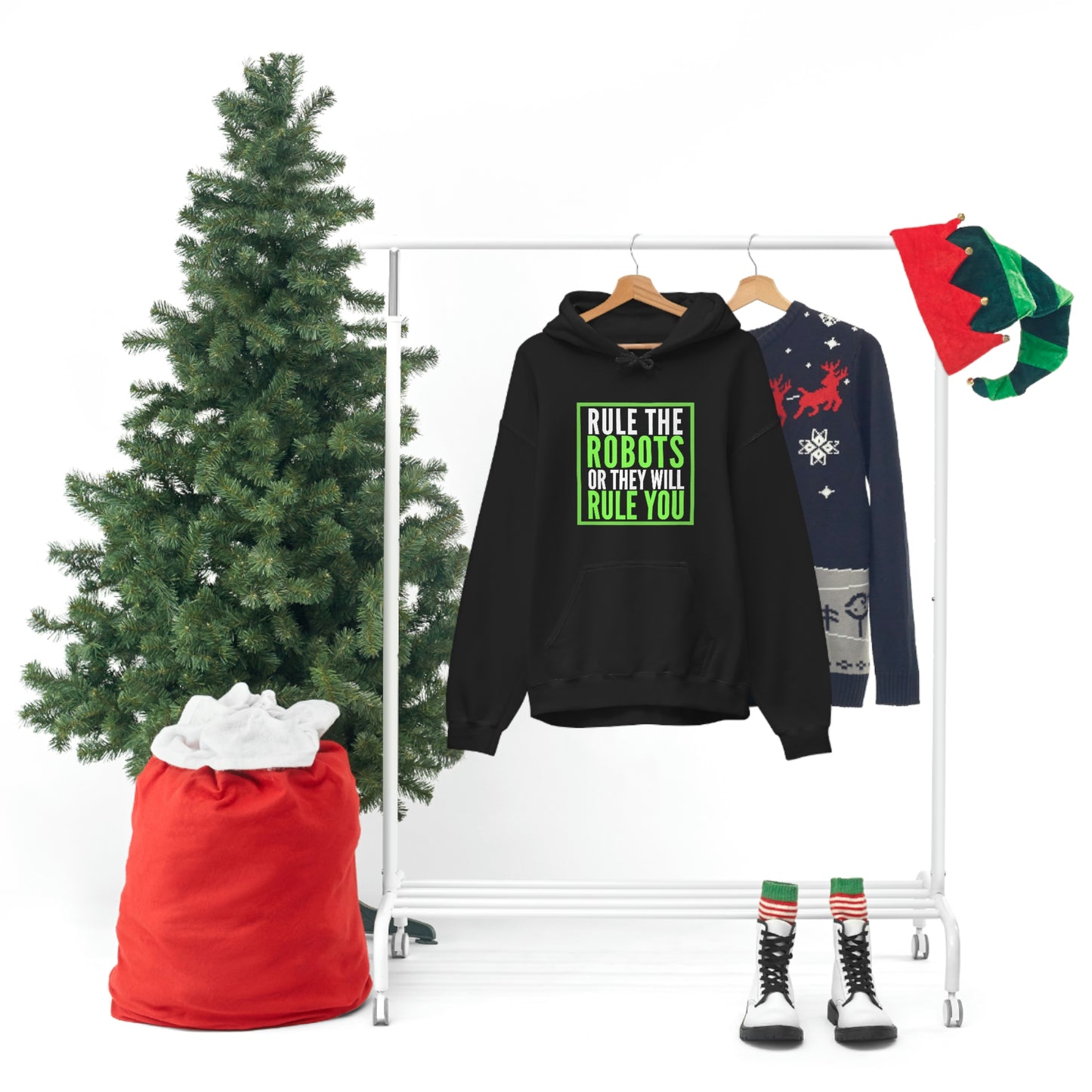 Rule the Robots Unisex Hooded Sweatshirt