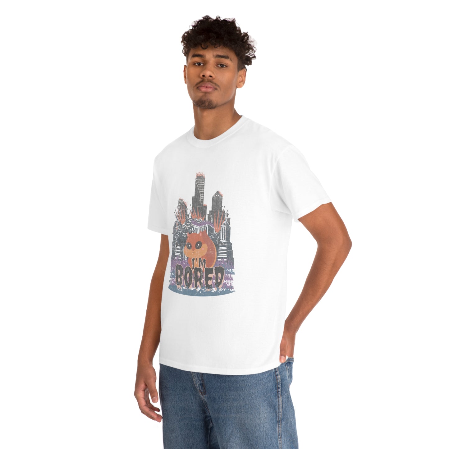 Bored Squirrel Unisex Cotton T-shirt