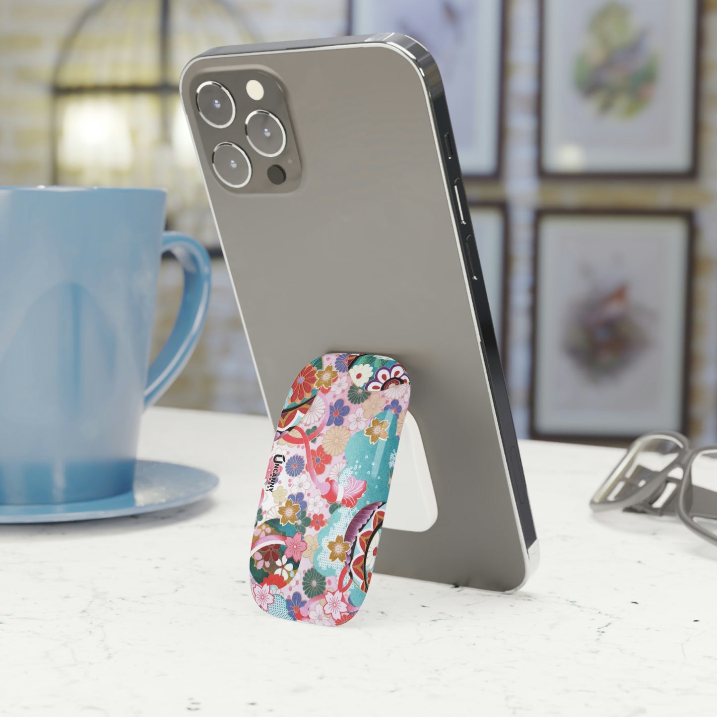 Floral Tones Phone Click-On Grip