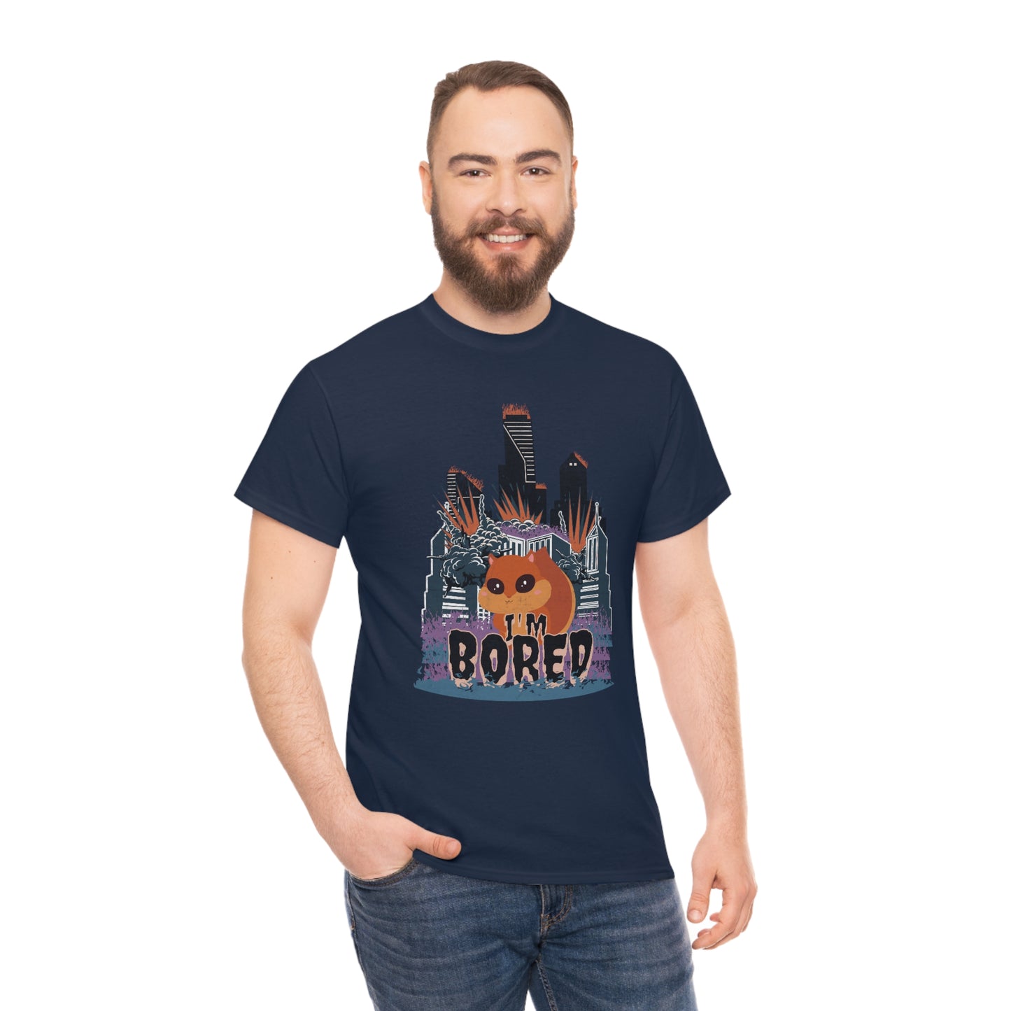 Bored Squirrel Unisex Cotton T-shirt