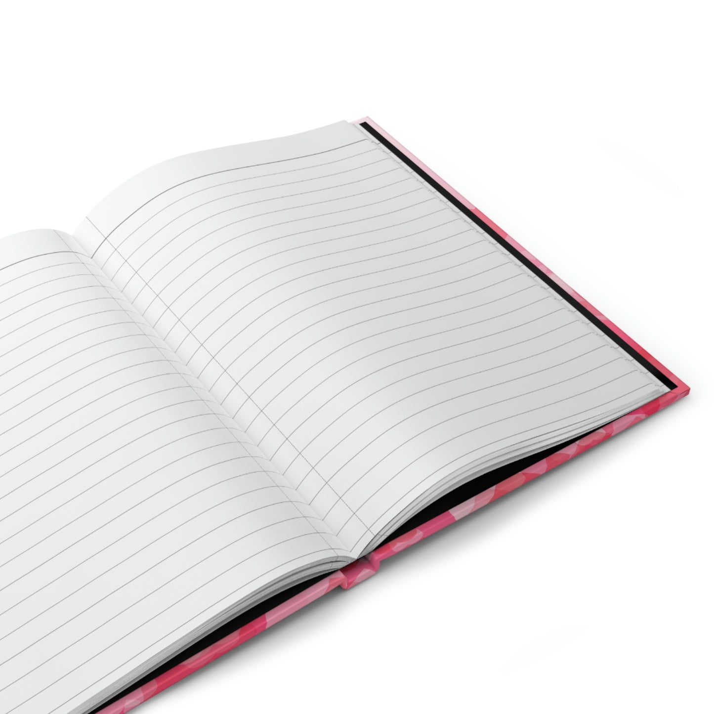 Pink Hearts Valentine Notebook Book Hardcover Journal Matte