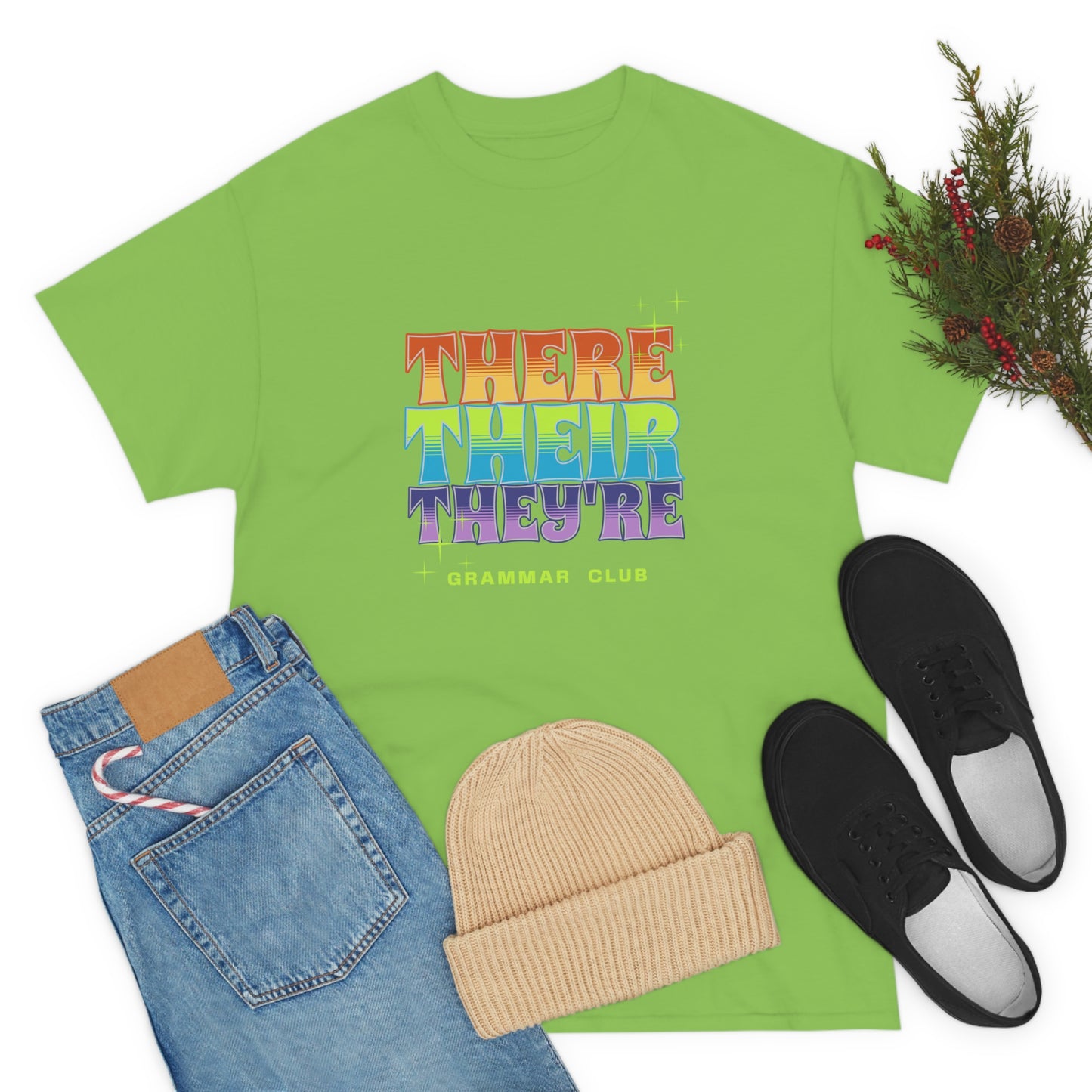 There Their They're Grammar Club Unisex Cotton T-shirt