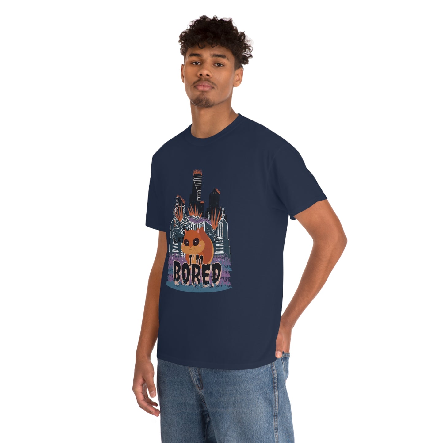 Bored Squirrel Unisex Cotton T-shirt