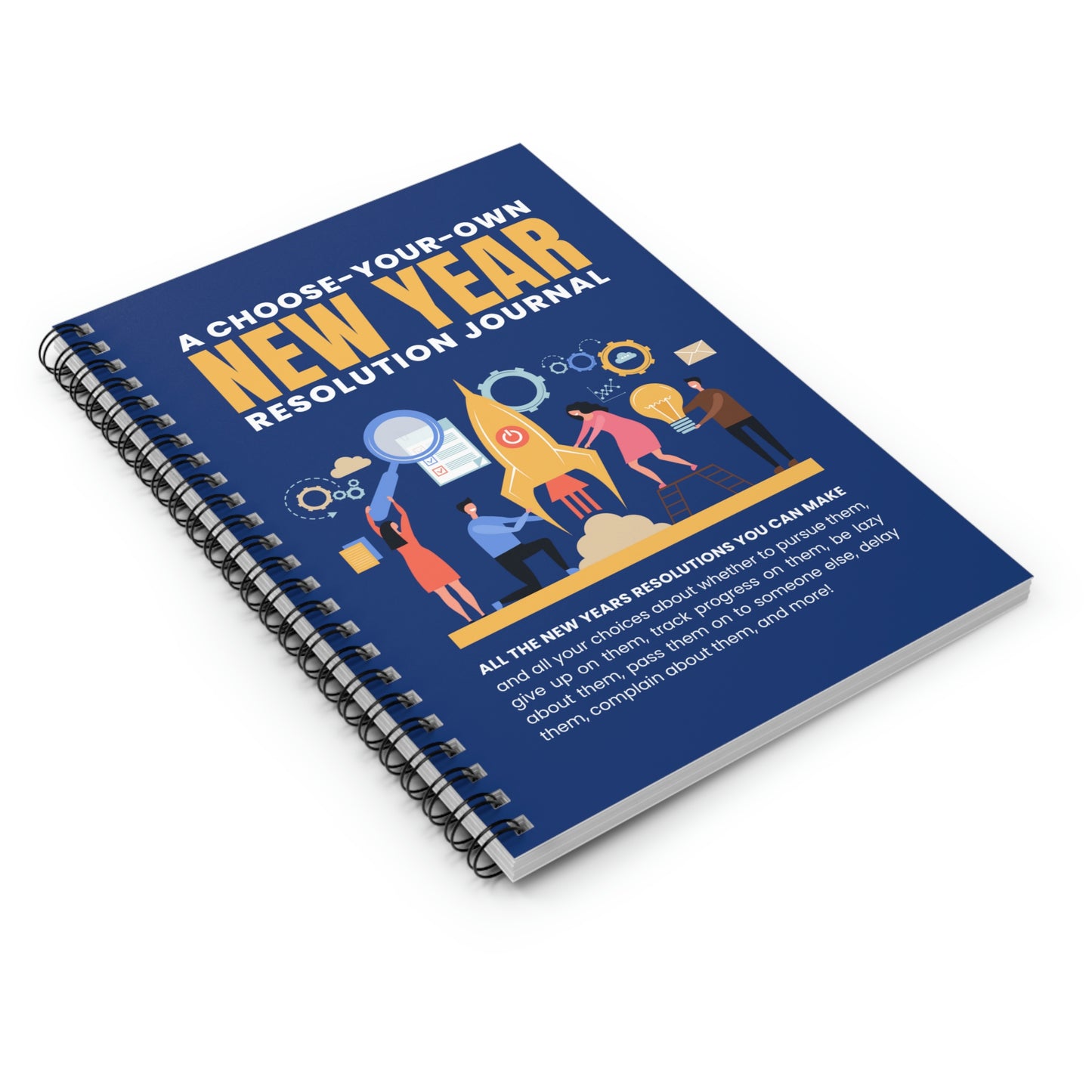 New Year Resolution Spiral Notebook - Ruled Line