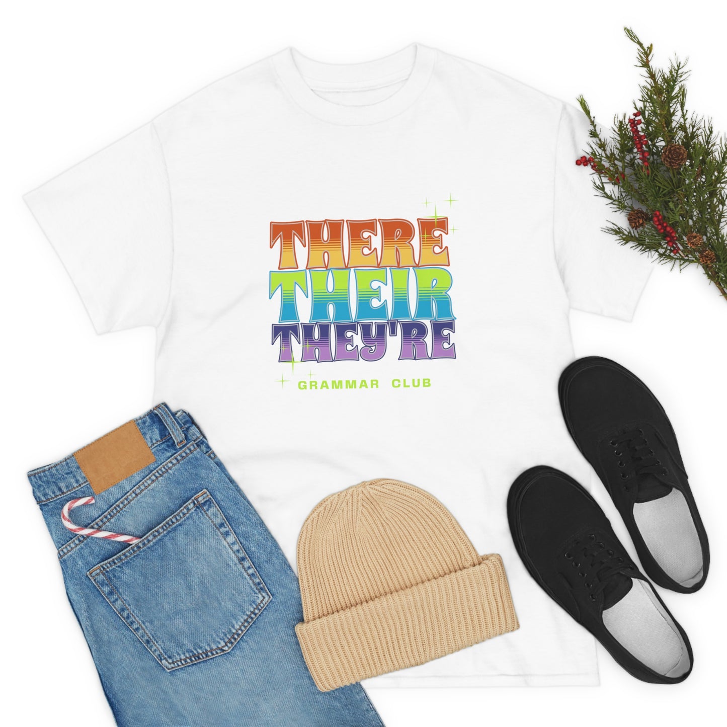 There Their They're Grammar Club Unisex Cotton T-shirt