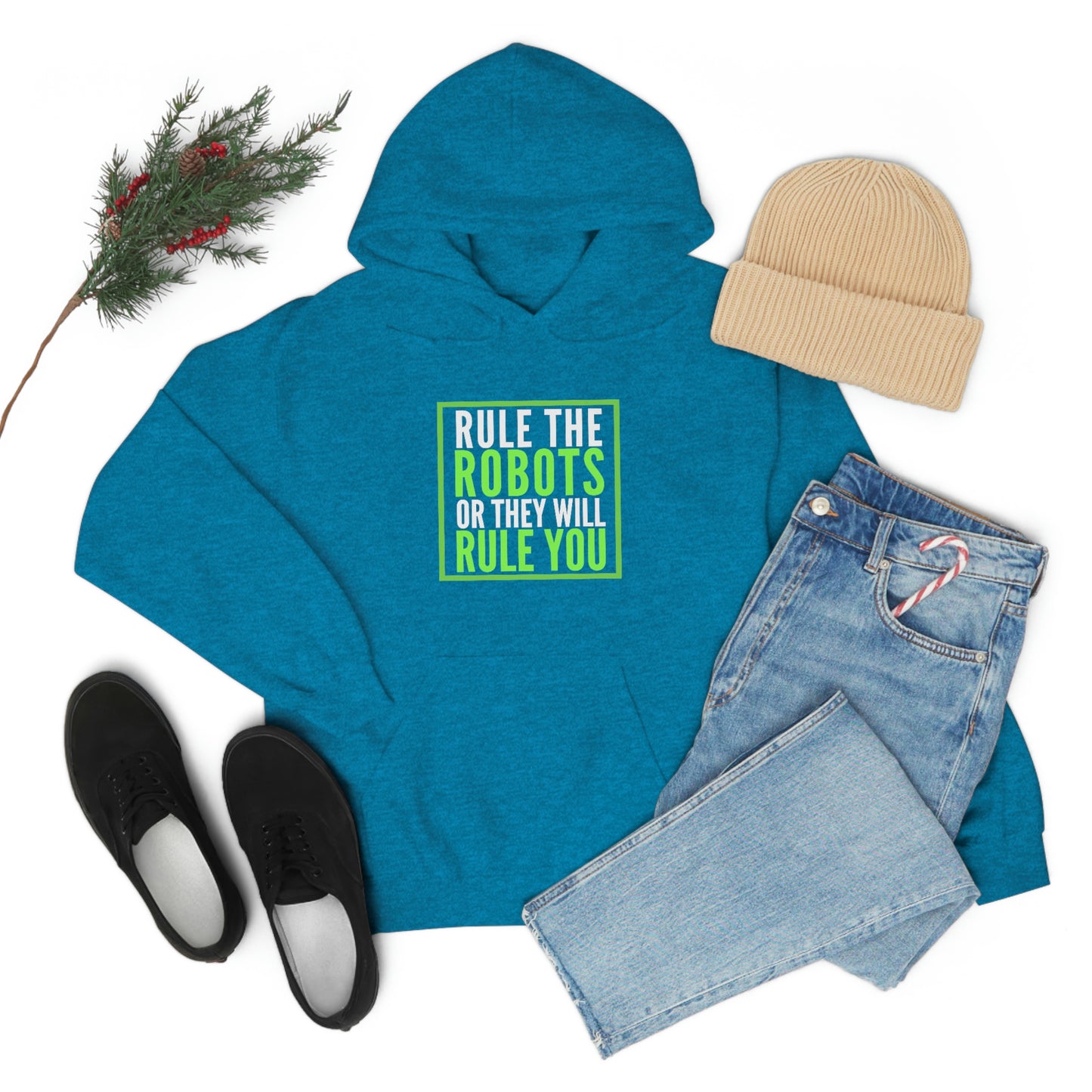Rule the Robots Unisex Hooded Sweatshirt