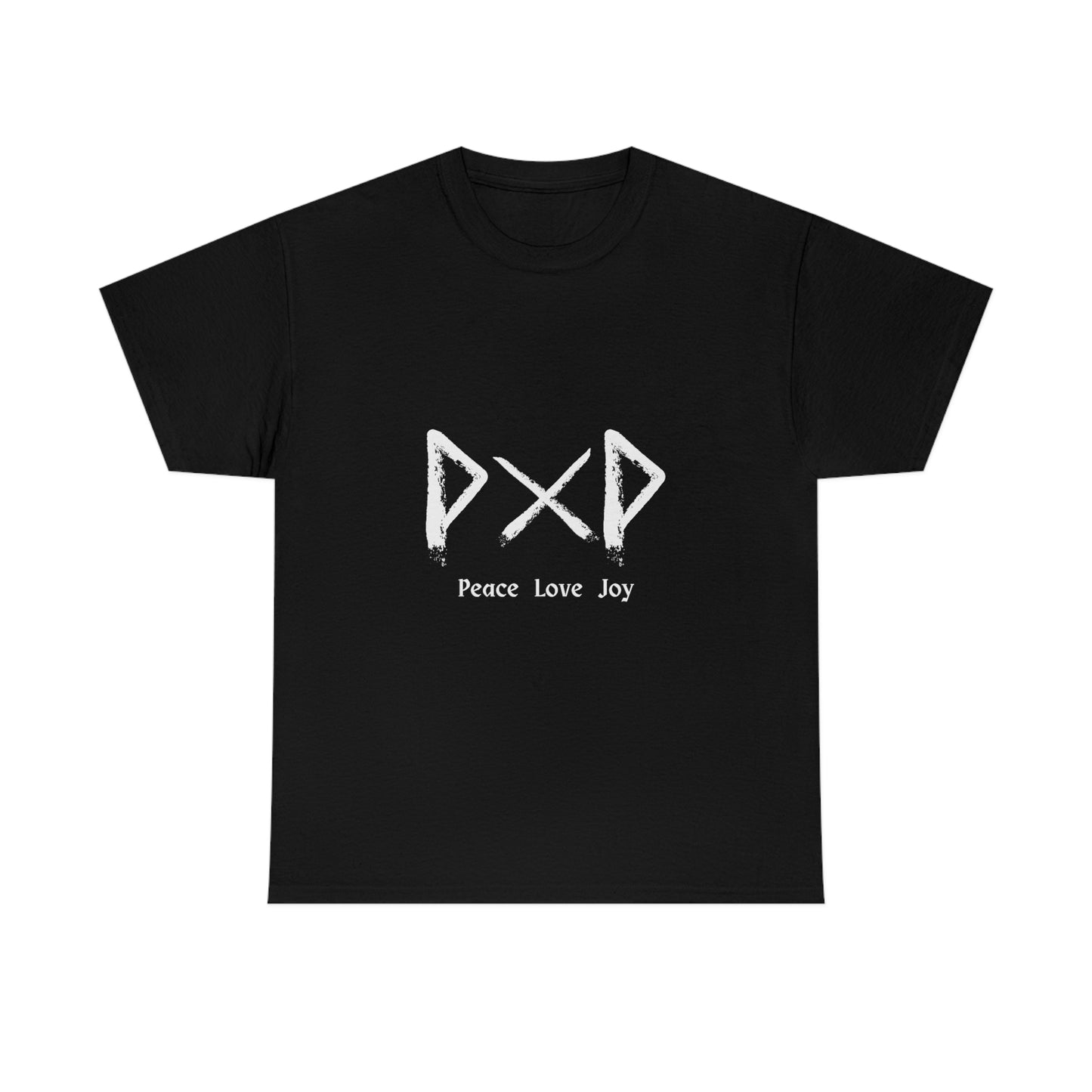Peace Love Joy Dark Unisex Cotton T-shirt