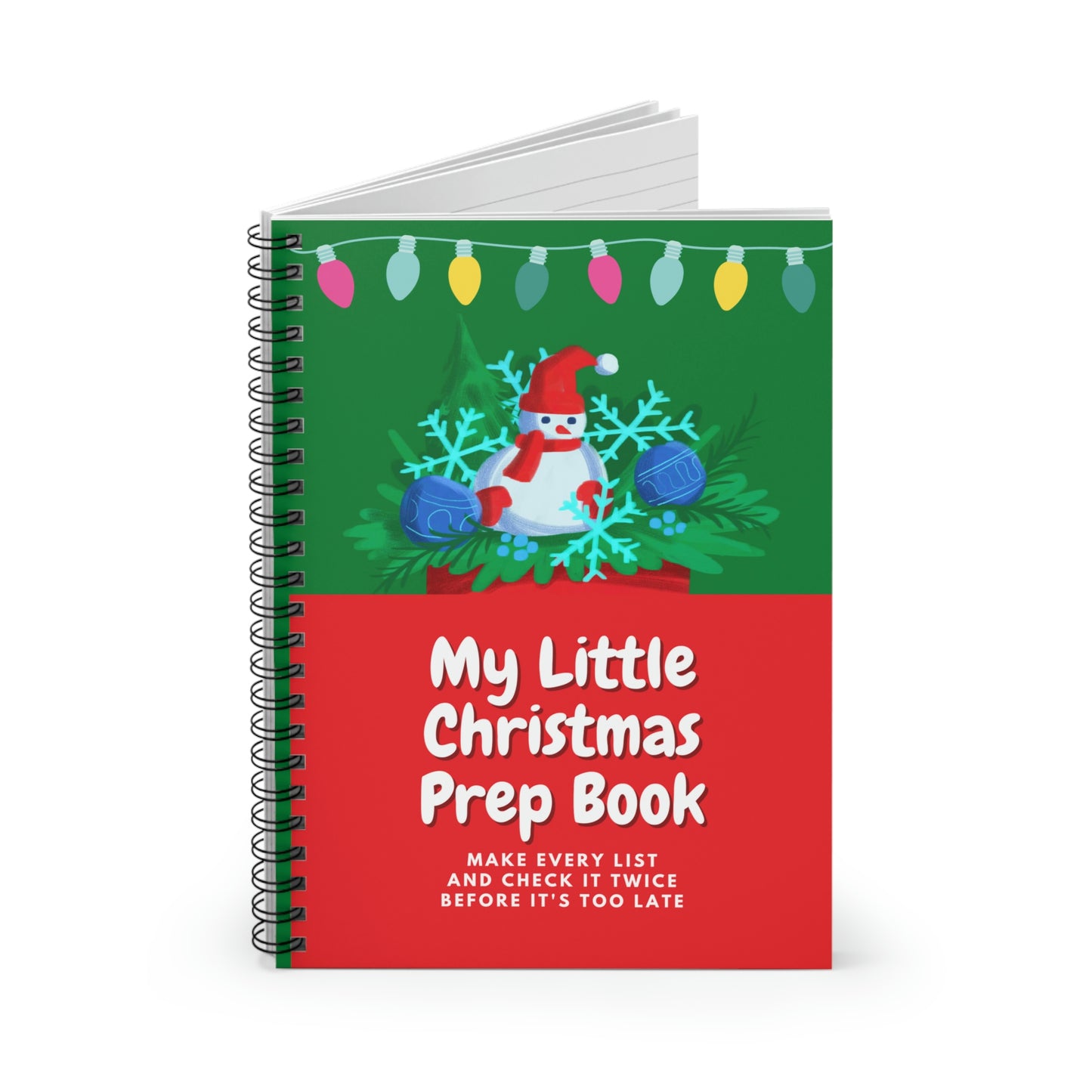 Christmas Planner Spiral Notebook - Ruled Line