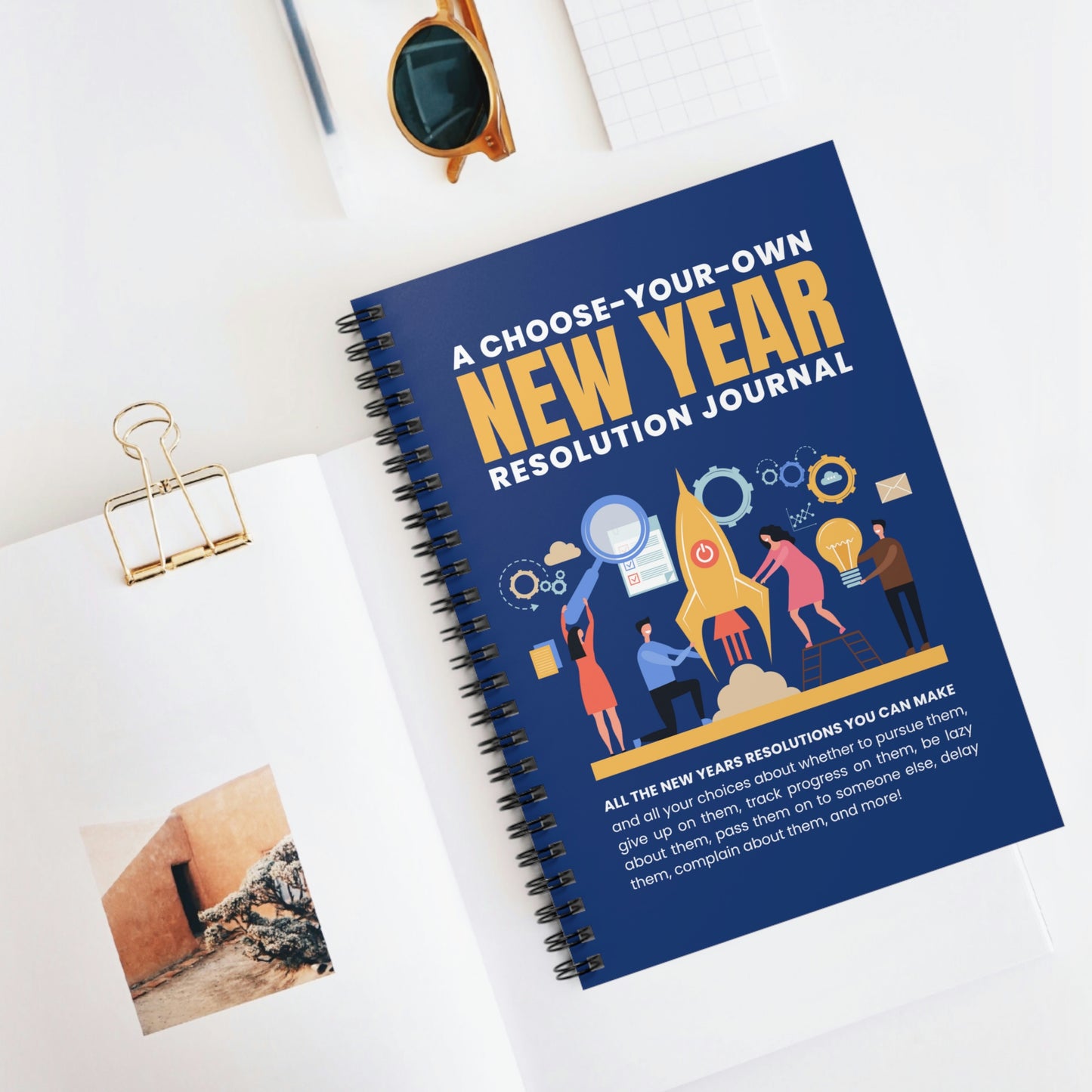 New Year Resolution Spiral Notebook - Ruled Line