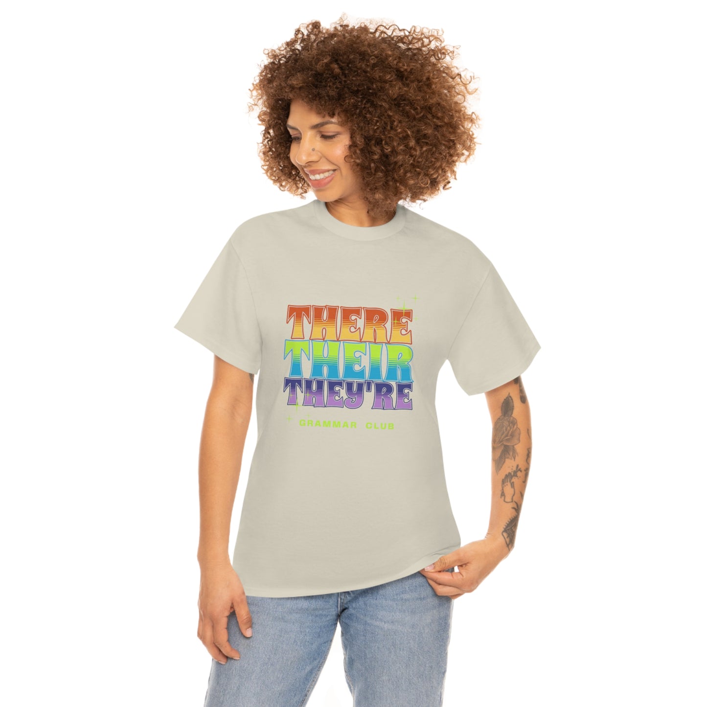 There Their They're Grammar Club Unisex Cotton T-shirt