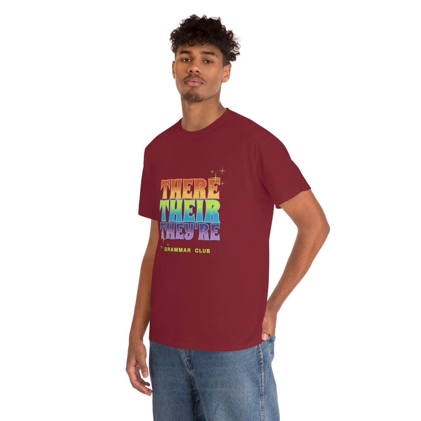 There Their They're Grammar Club Unisex Cotton T-shirt