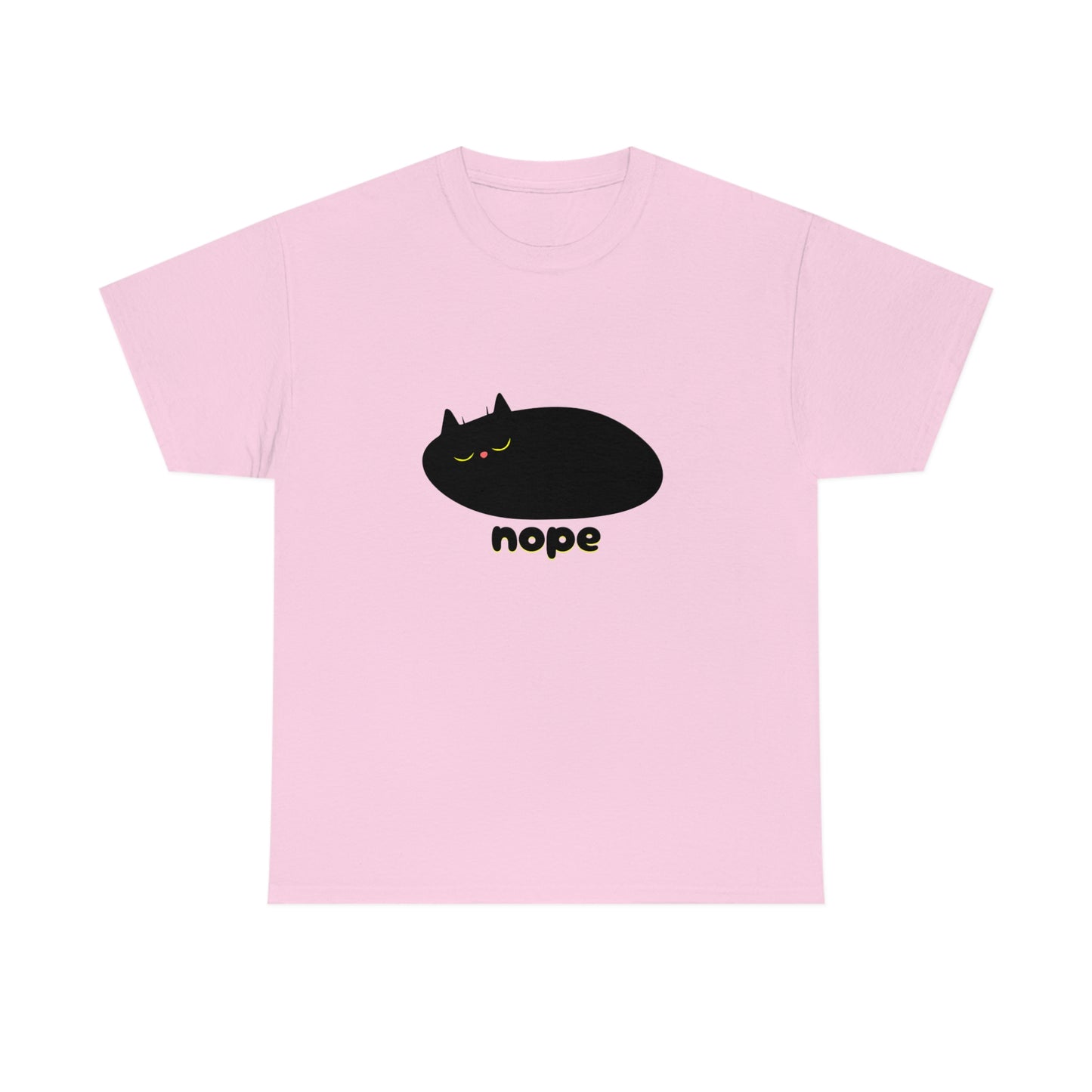 Nope Cat Unisex Cotton T-shirt