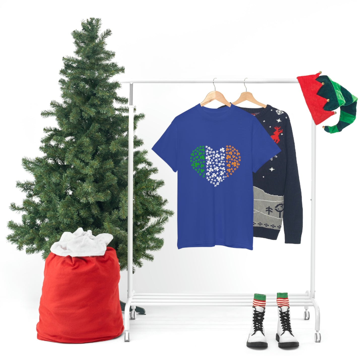 Irish Flag Hearts Unisex Cotton T-shirt