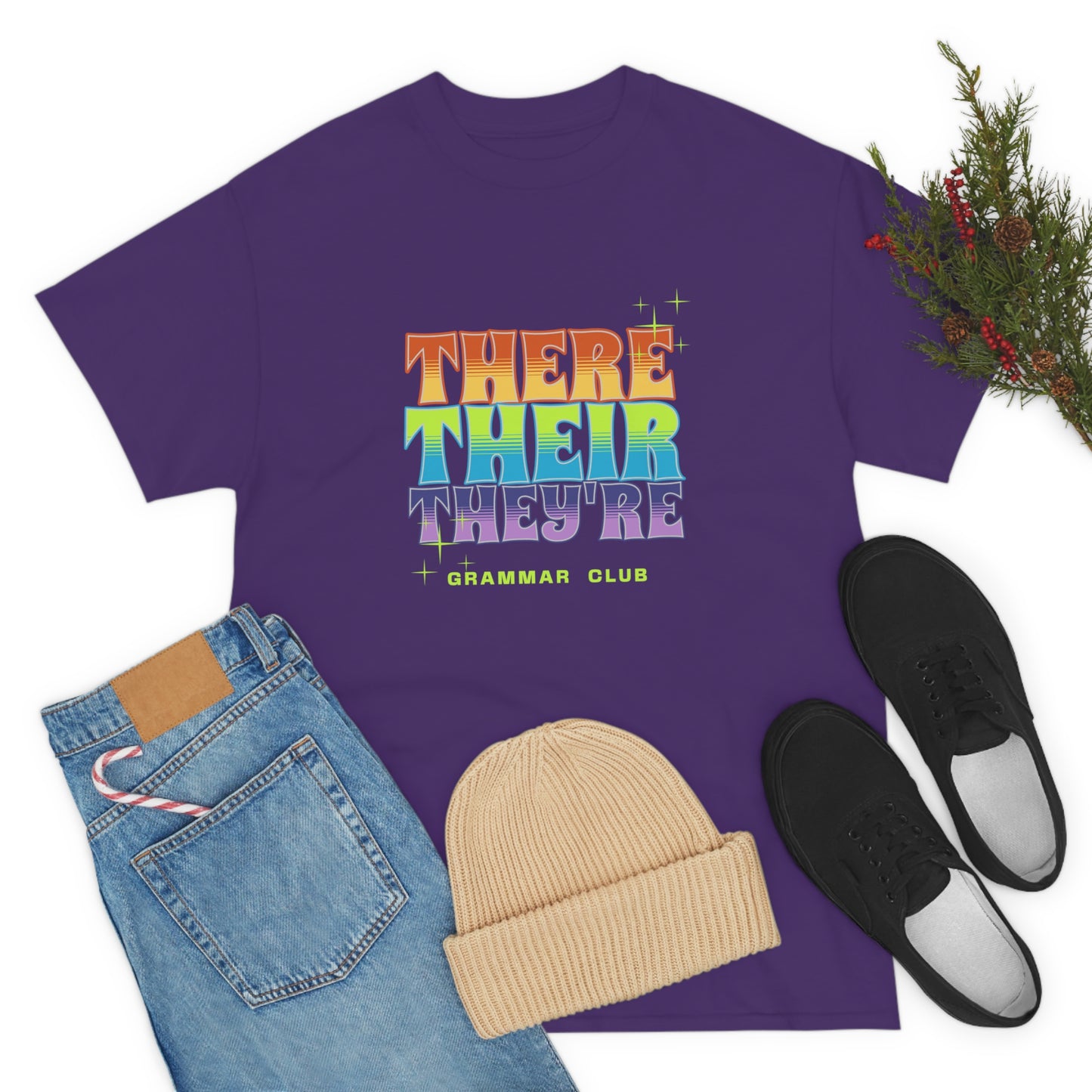 There Their They're Grammar Club Unisex Cotton T-shirt