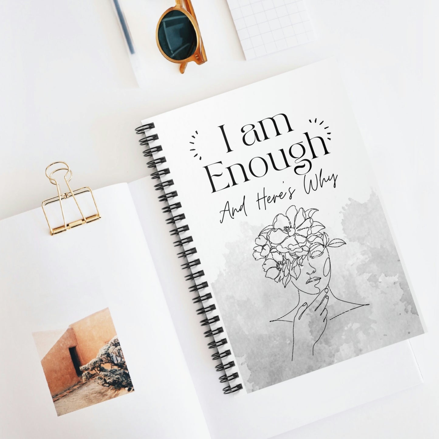 I Am Enough Spiral Notebook - Ruled Line
