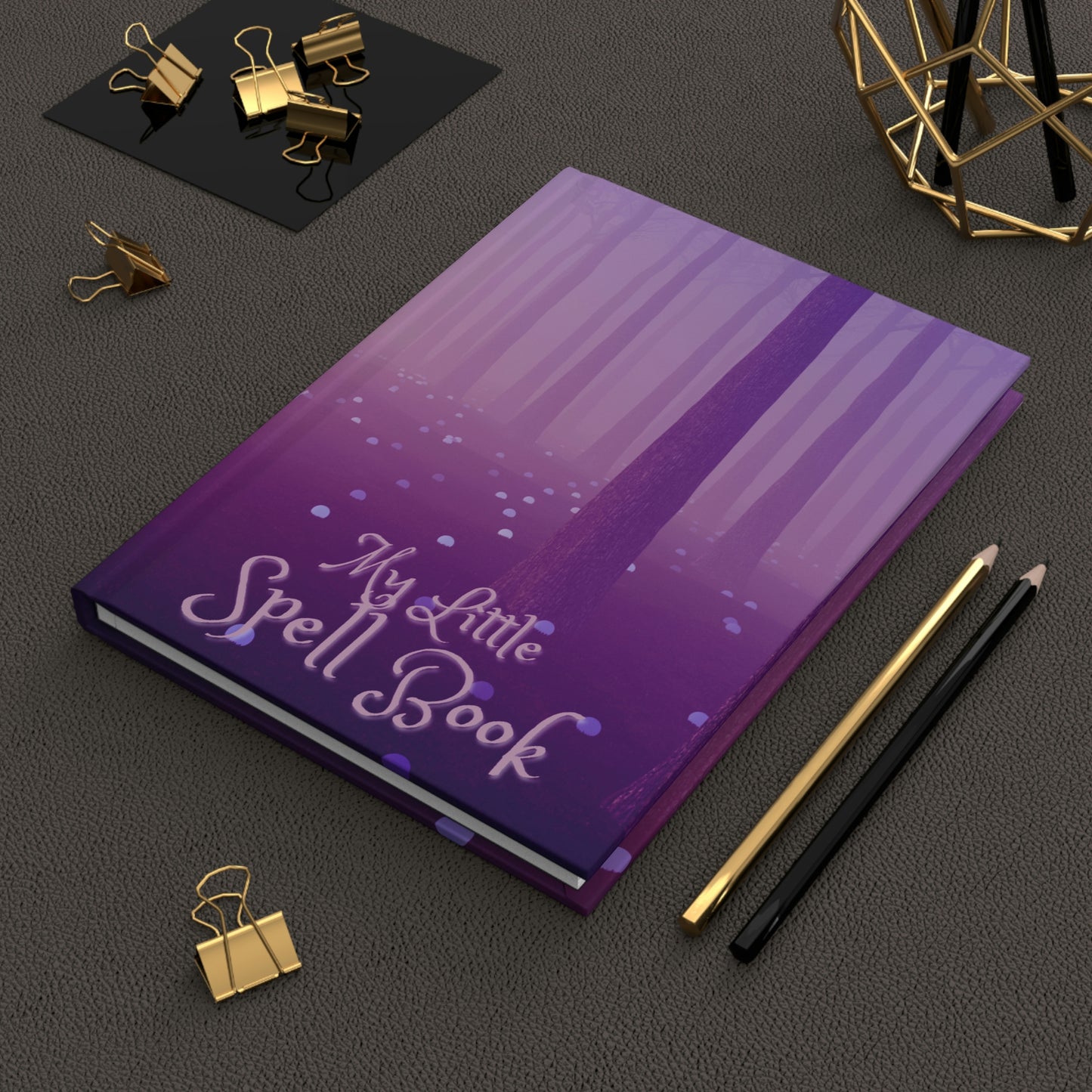Purple Spell Book Hardcover Journal Matte