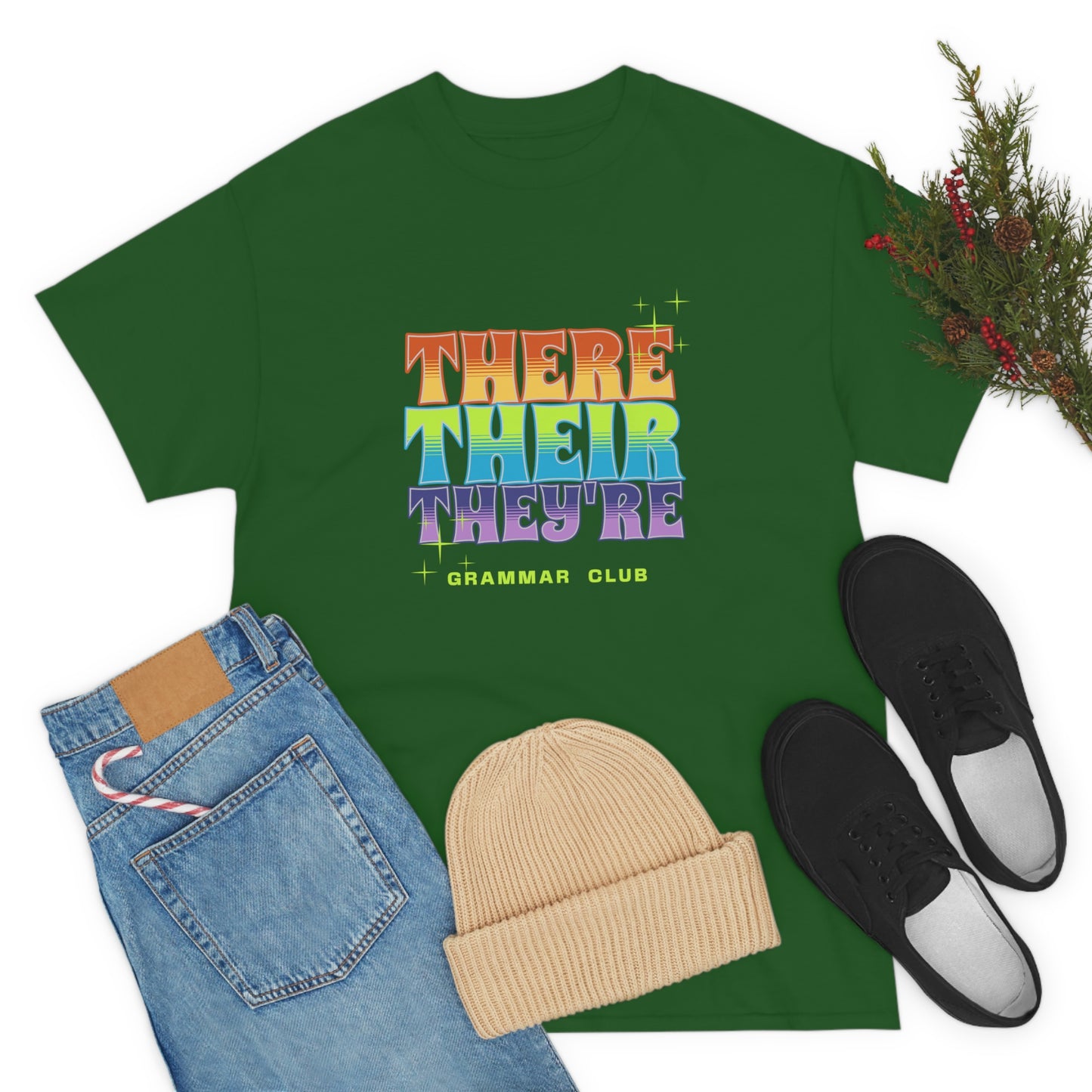 There Their They're Grammar Club Unisex Cotton T-shirt