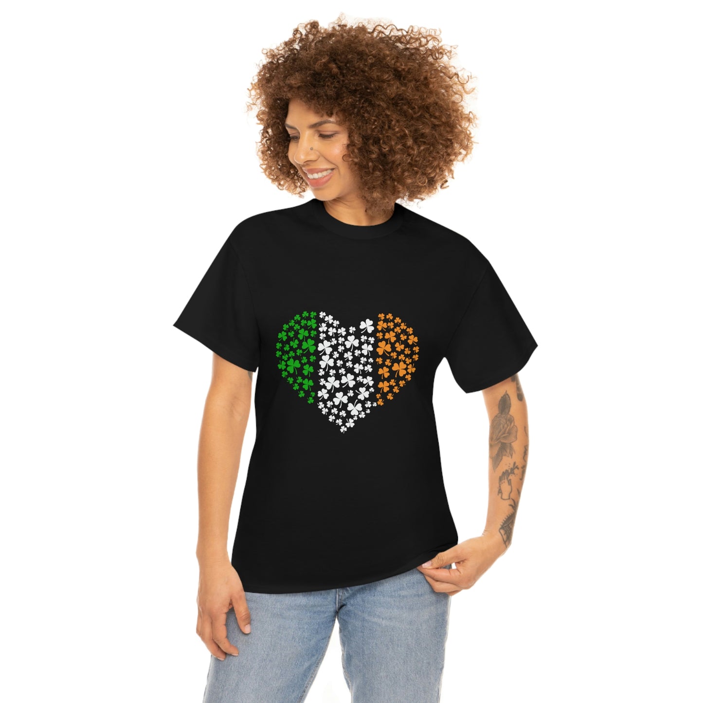 Irish Flag Hearts Unisex Cotton T-shirt