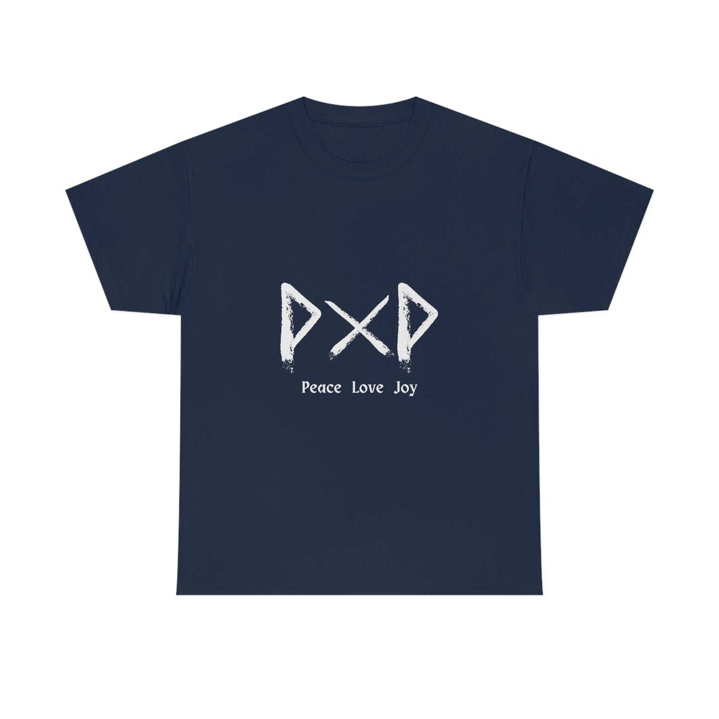 Peace Love Joy Dark Unisex Cotton T-shirt