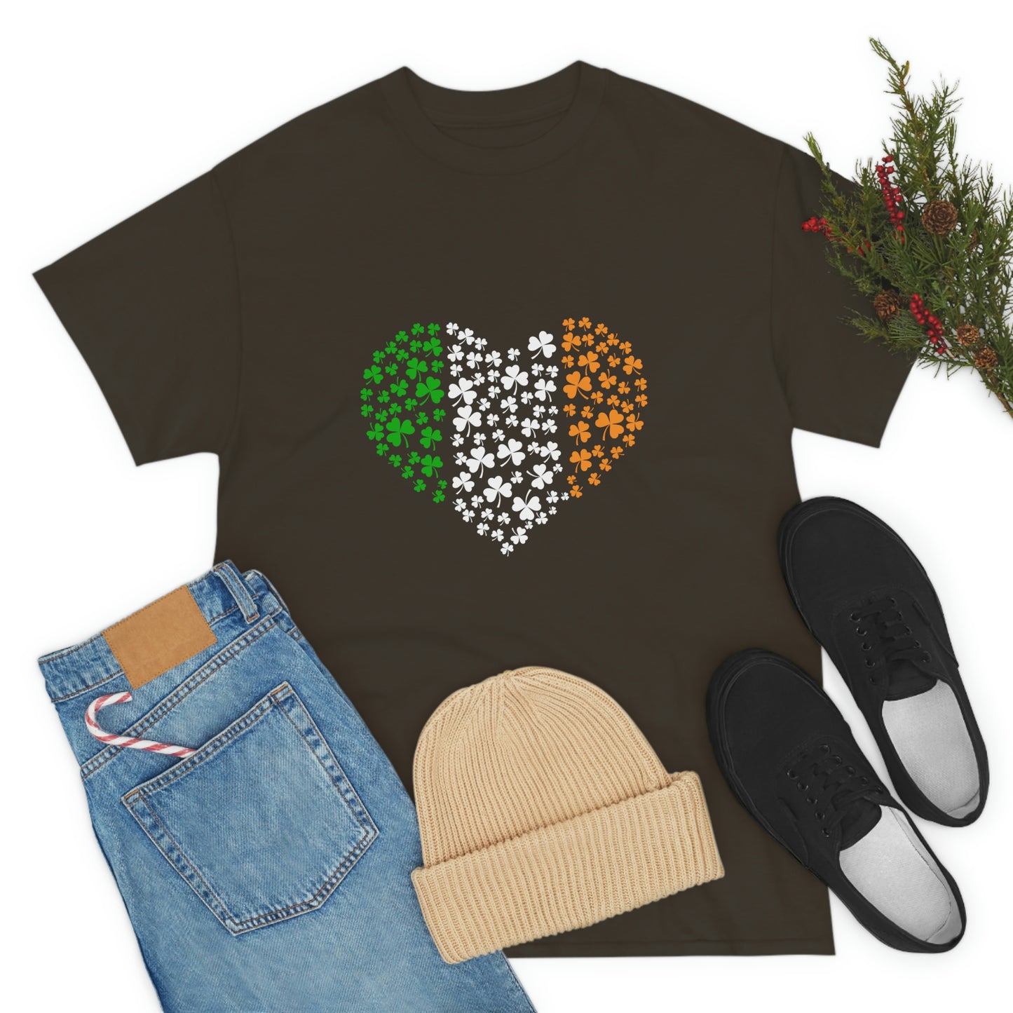 Irish Flag Hearts Unisex Cotton T-shirt