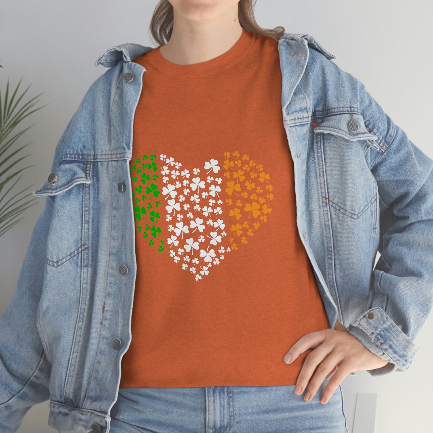 Irish Flag Hearts Unisex Cotton T-shirt