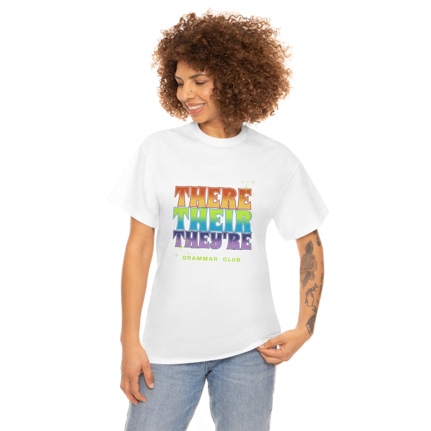 There Their They're Grammar Club Unisex Cotton T-shirt