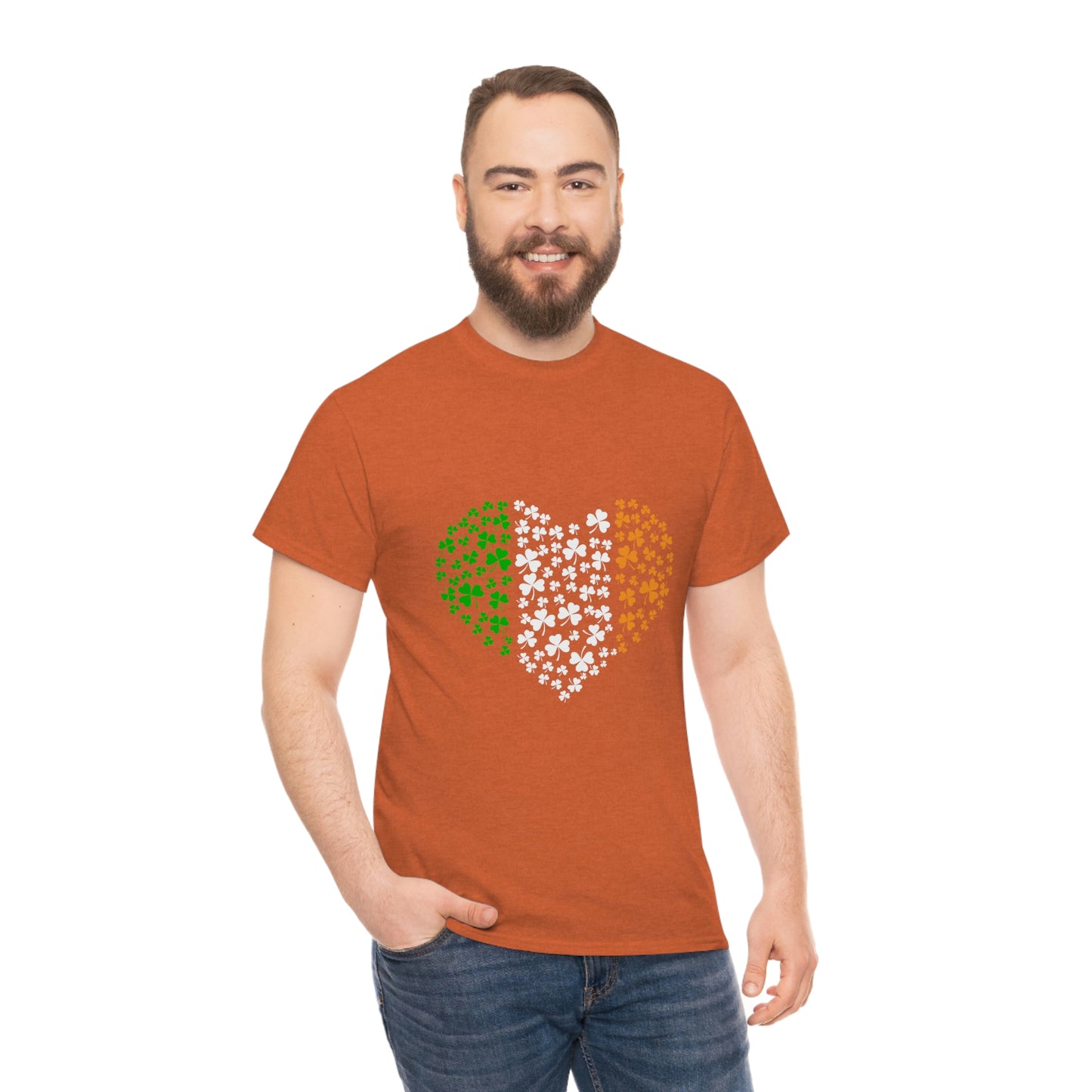 Irish Flag Hearts Unisex Cotton T-shirt