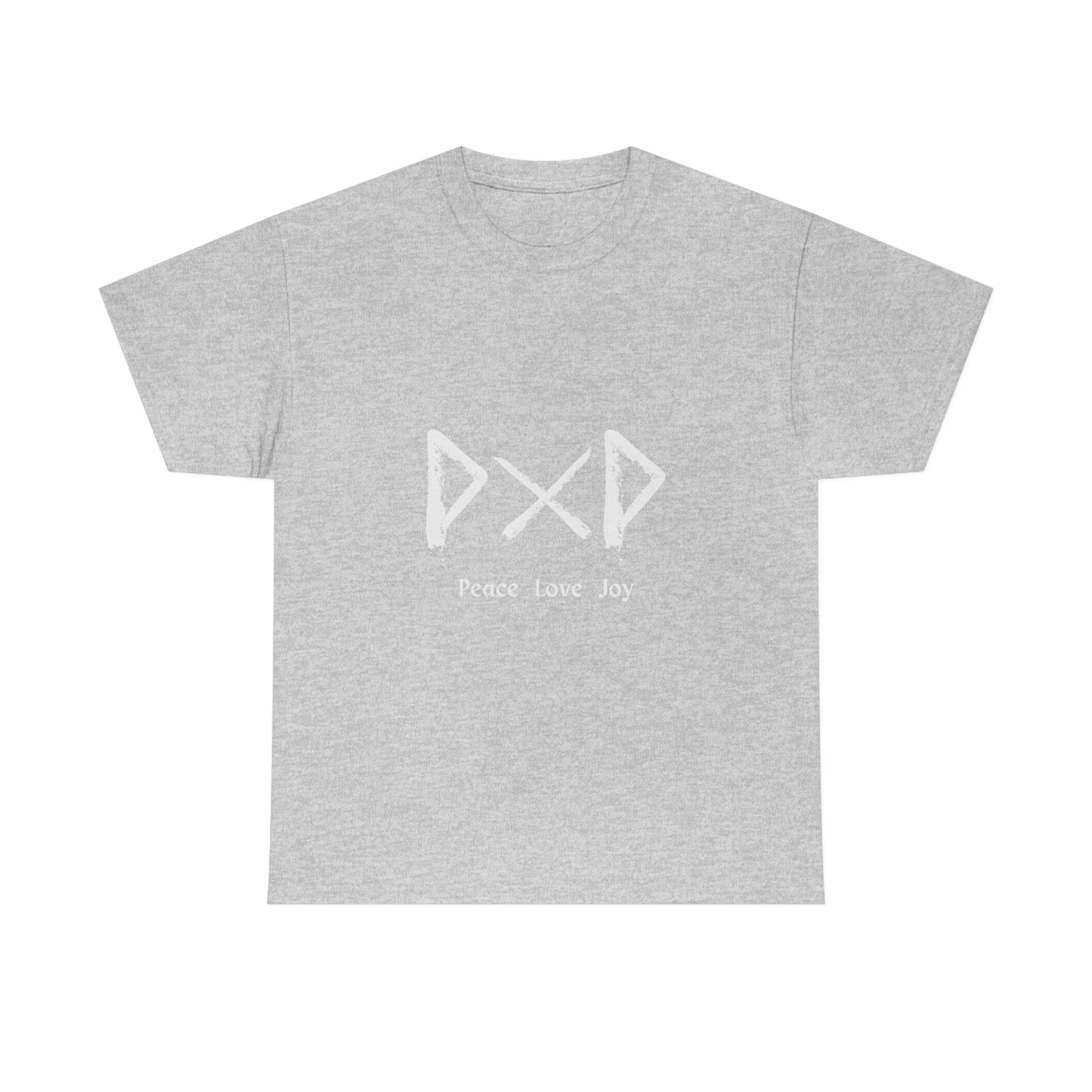 Peace Love Joy Futhark Unisex Cotton T-shirt