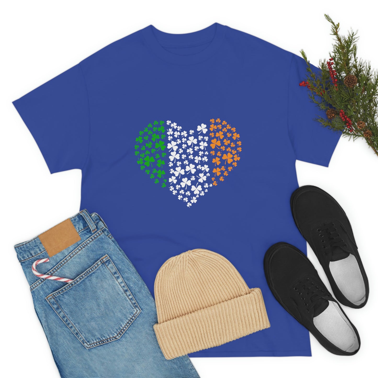 Irish Flag Hearts Unisex Cotton T-shirt