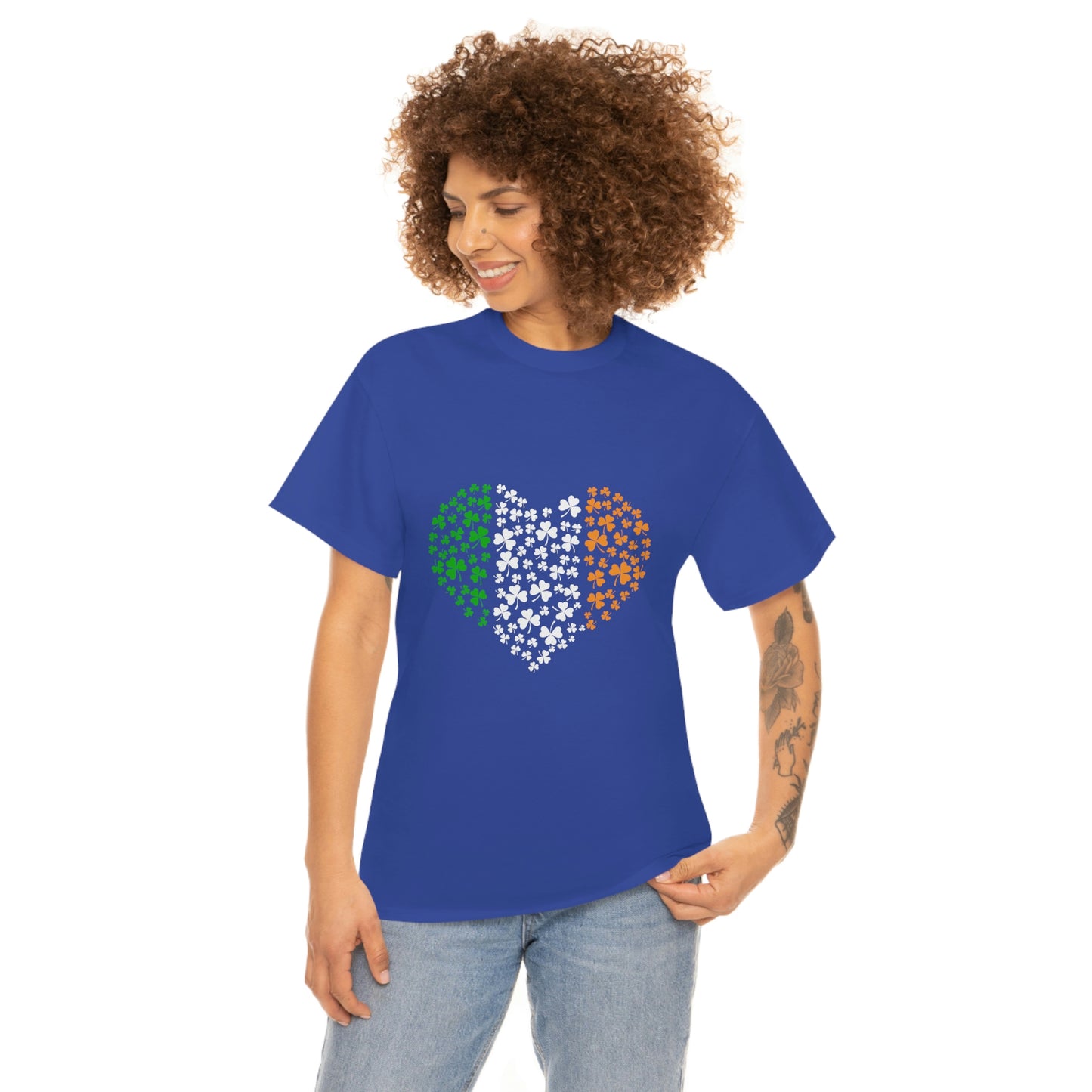 Irish Flag Hearts Unisex Cotton T-shirt