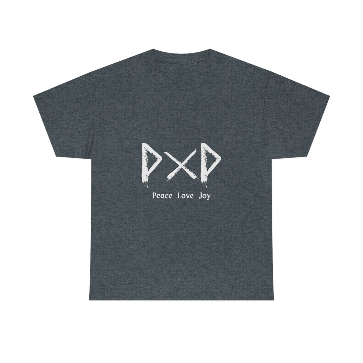 Peace Love Joy Dark Unisex Cotton T-shirt