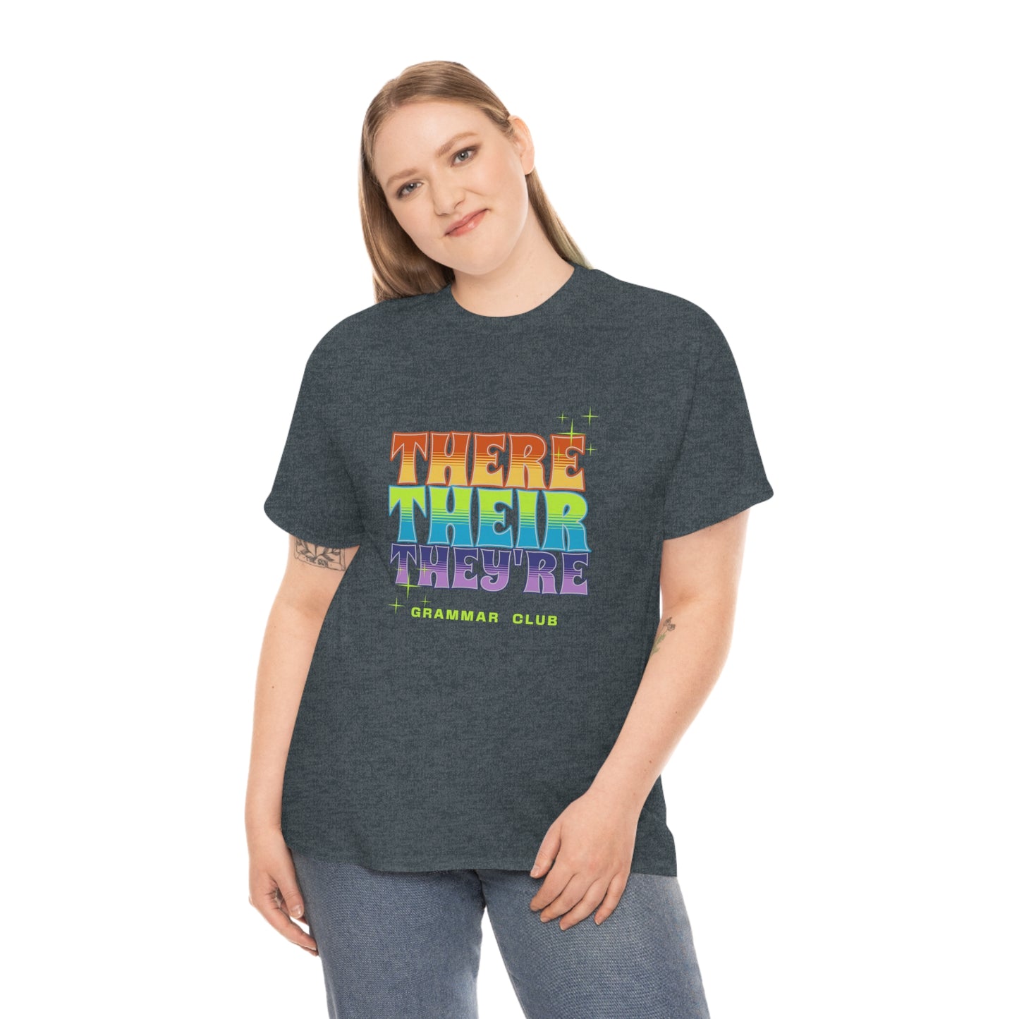There Their They're Grammar Club Unisex Cotton T-shirt