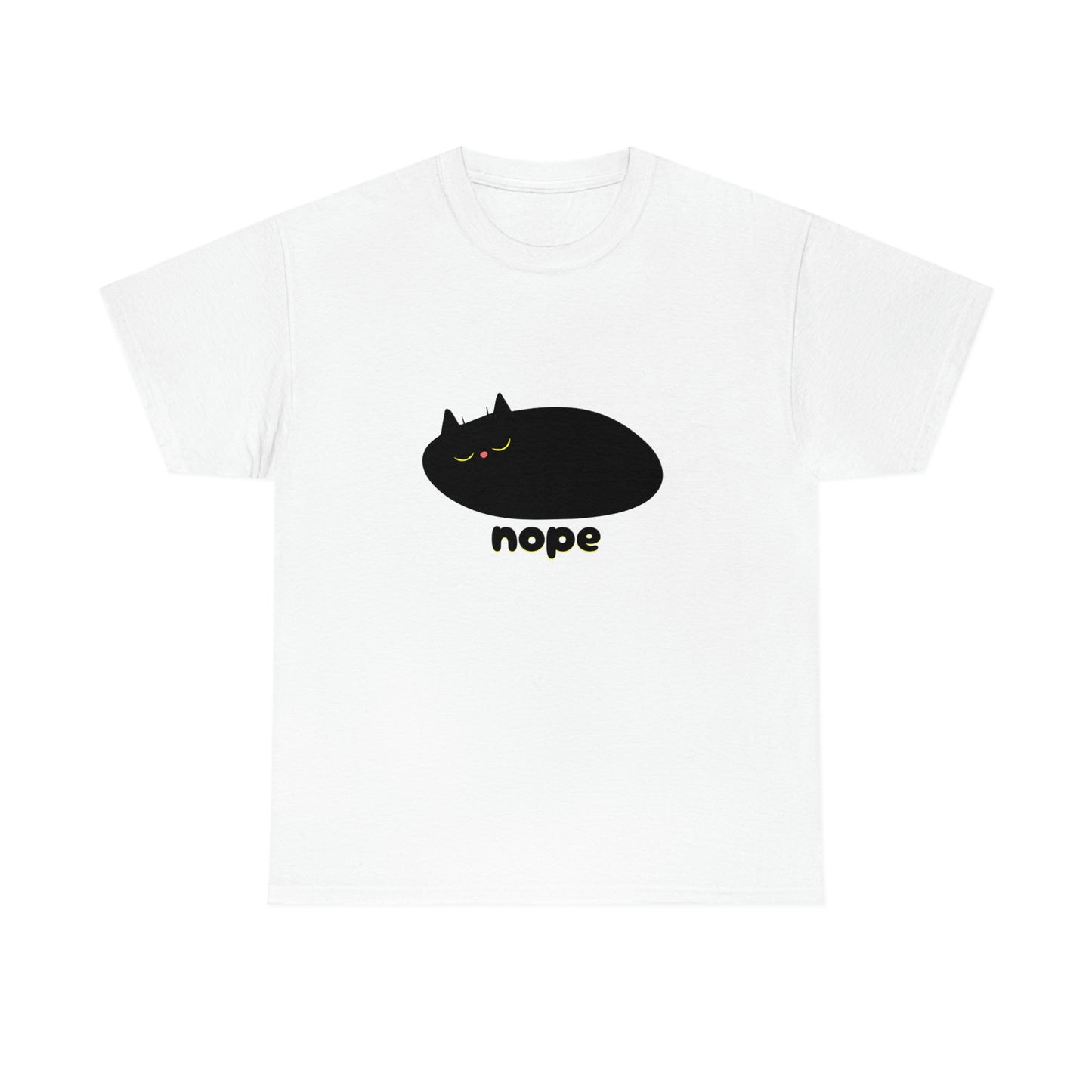 Nope Cat Unisex Cotton T-shirt