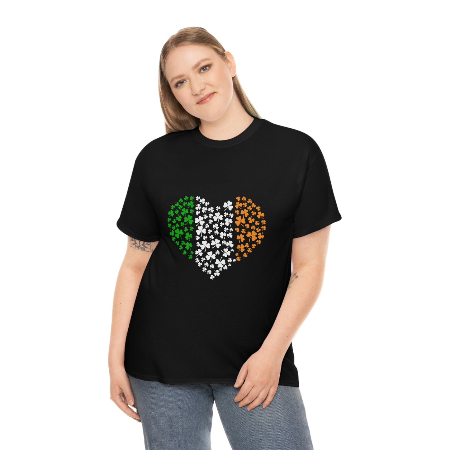 Irish Flag Hearts Unisex Cotton T-shirt