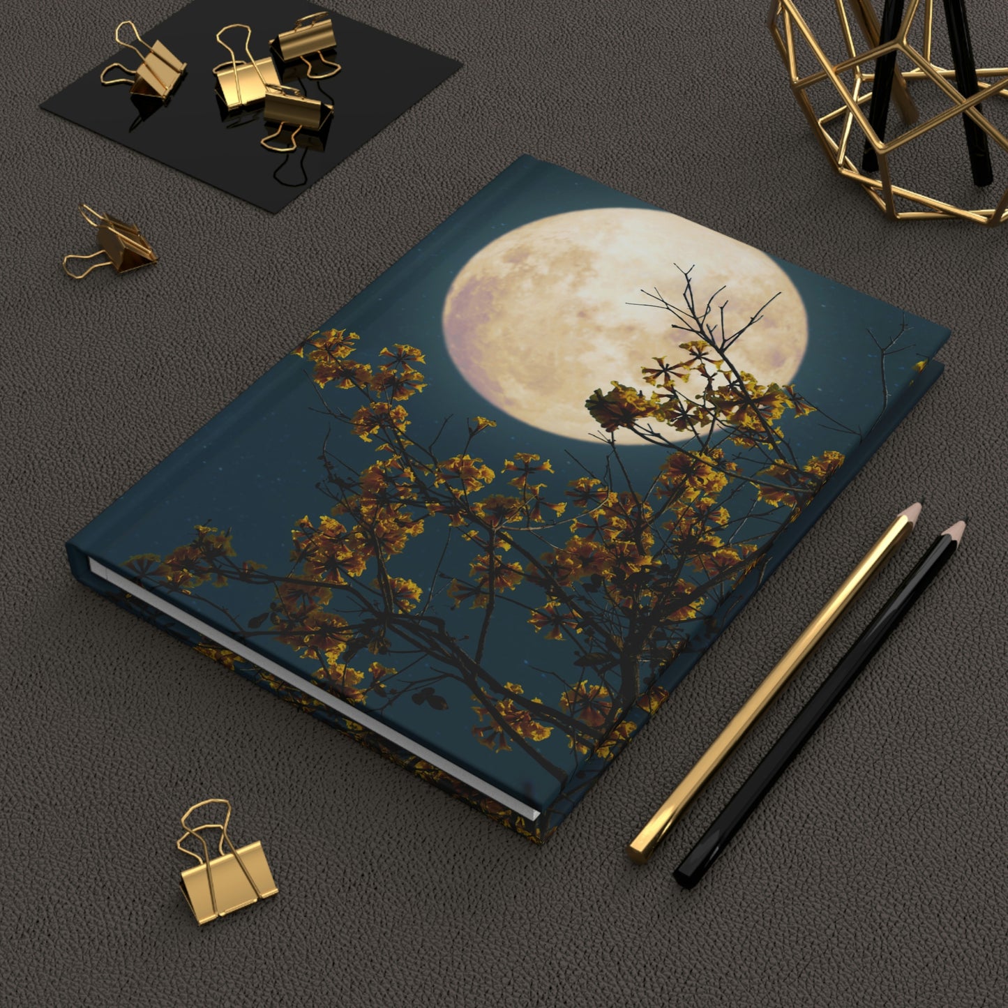 Full Moon Notebook Book Hardcover Journal Matte