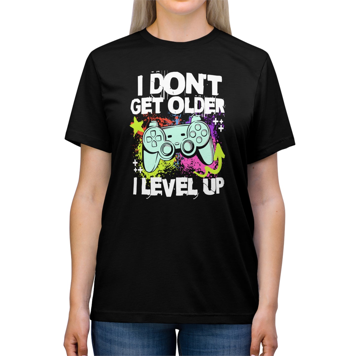 I Level Up Unisex Triblend Tee - Cool and Comfortable Streetwear for Gamers