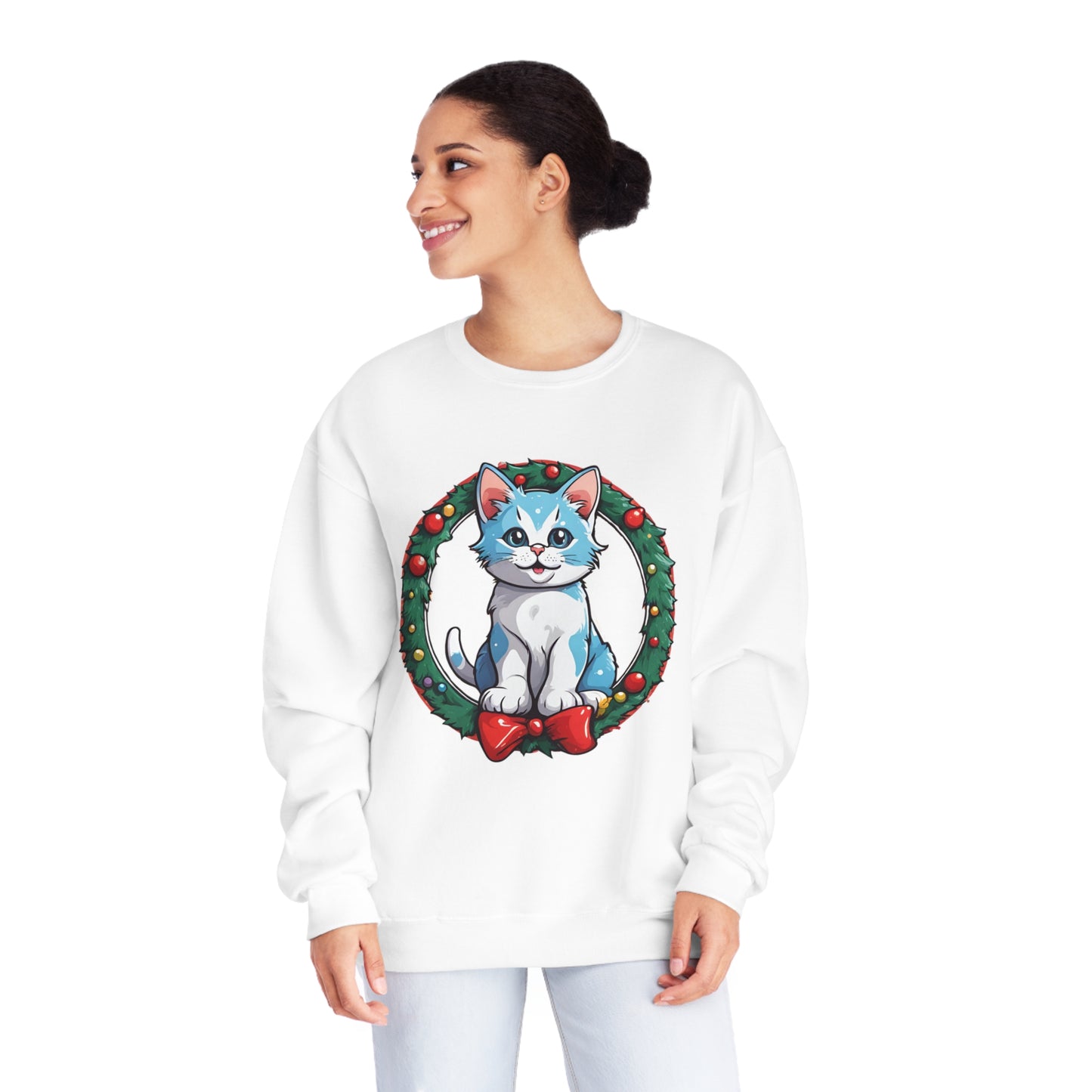 Kitty Wreath Unisex NuBlend® Crewneck Sweatshirt