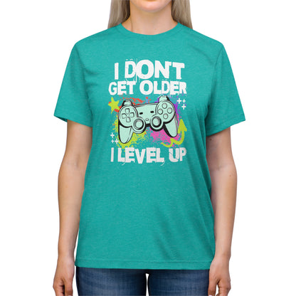 I Level Up Unisex Triblend Tee - Cool and Comfortable Streetwear for Gamers