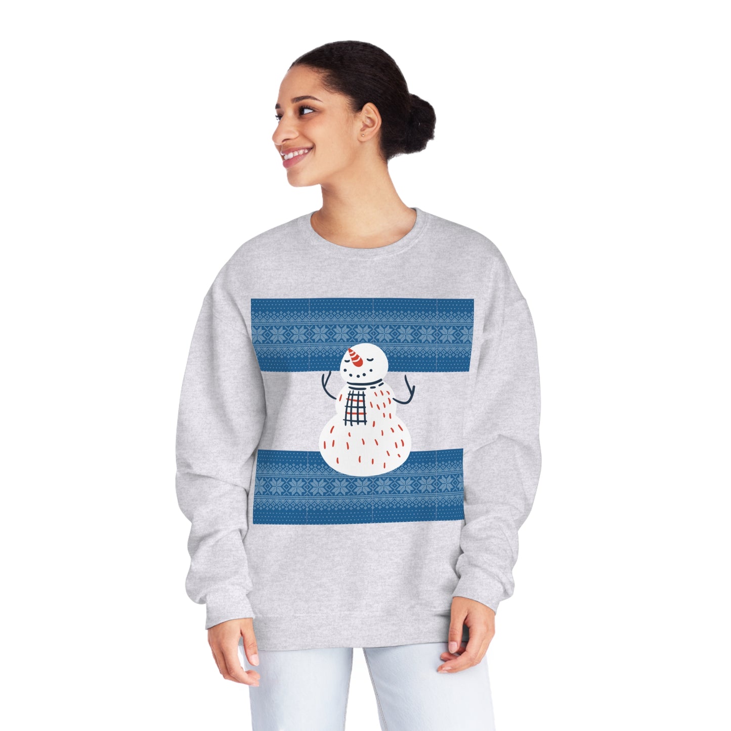 Happy Snowman Unisex NuBlend® Crewneck Sweatshirt