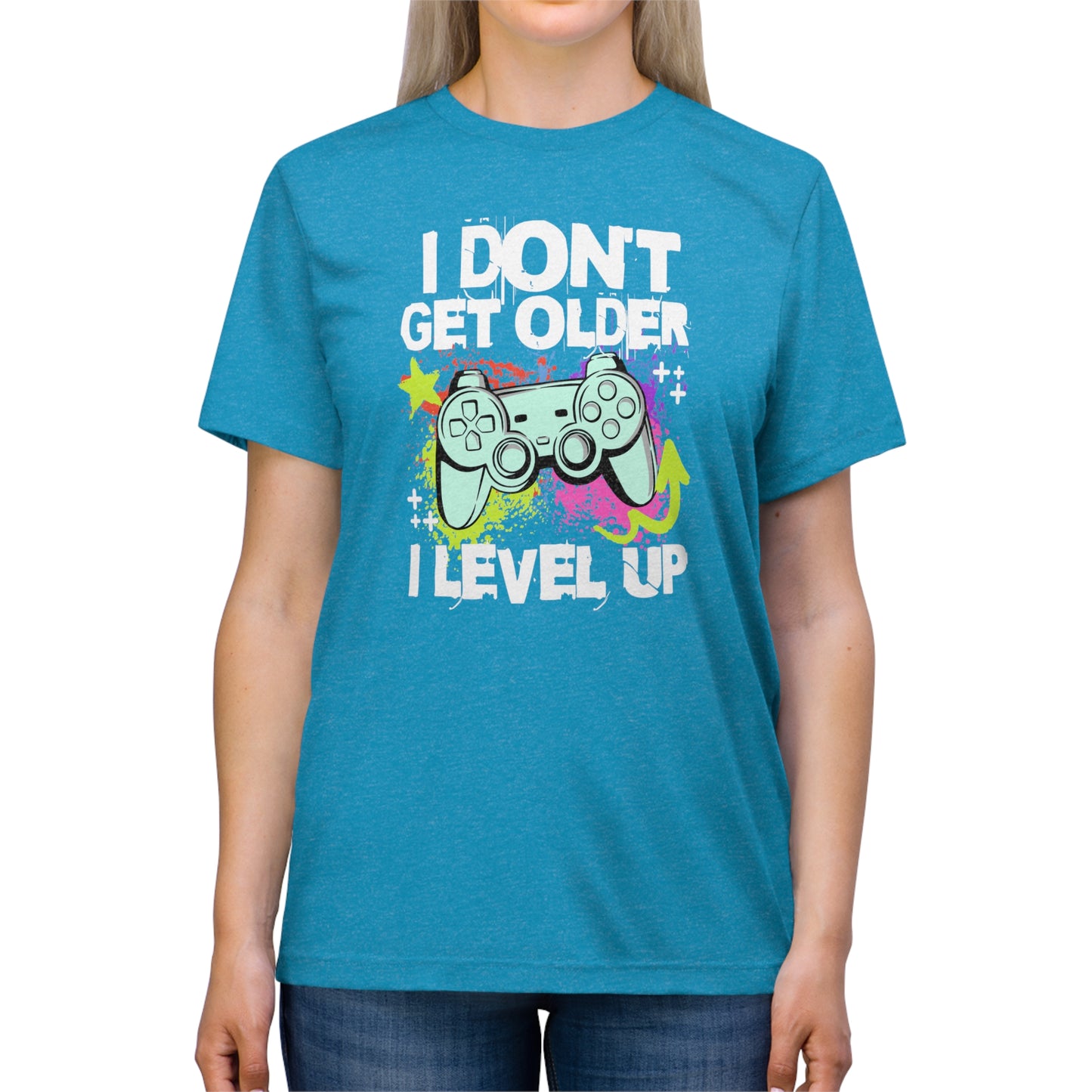 I Level Up Unisex Triblend Tee - Cool and Comfortable Streetwear for Gamers