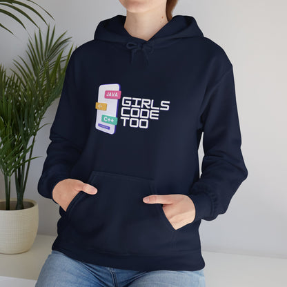 Girls Code Too Unisex Hooded Sweatshirt